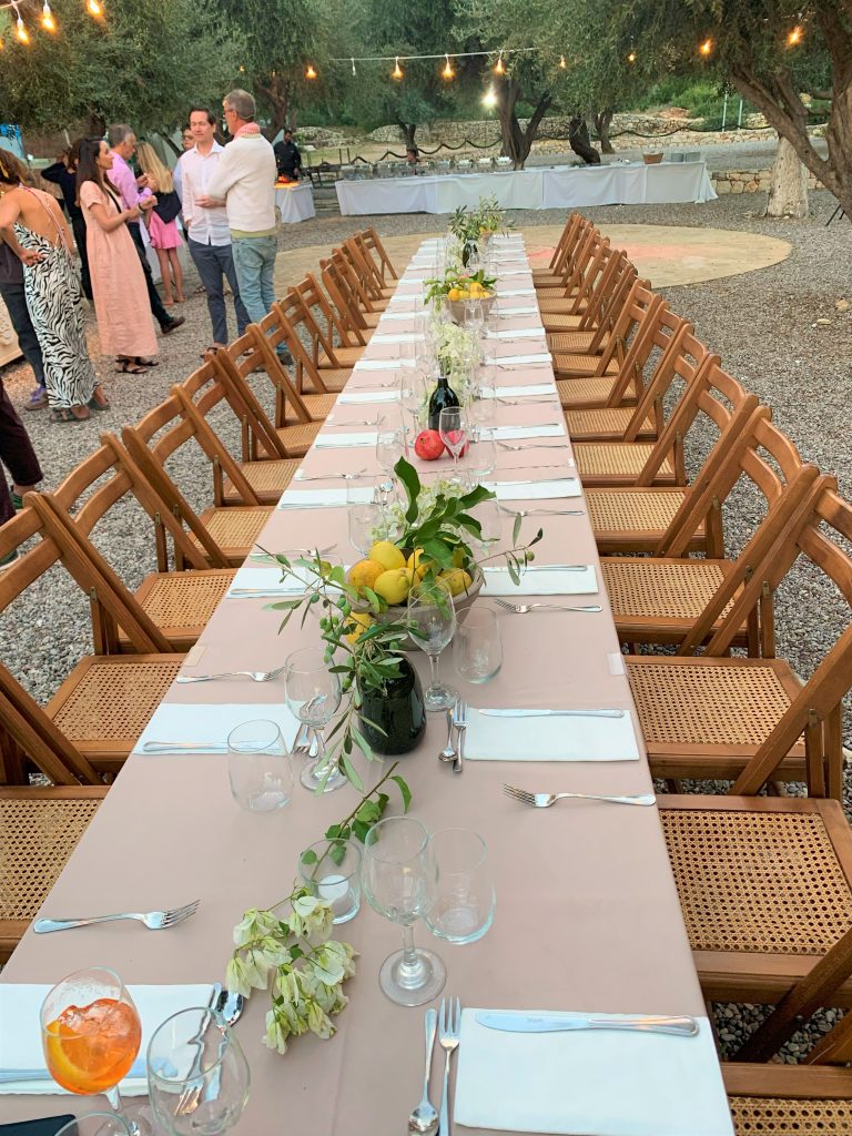 table setting, Birthday party, Filiatro beach, Ithaca Greece