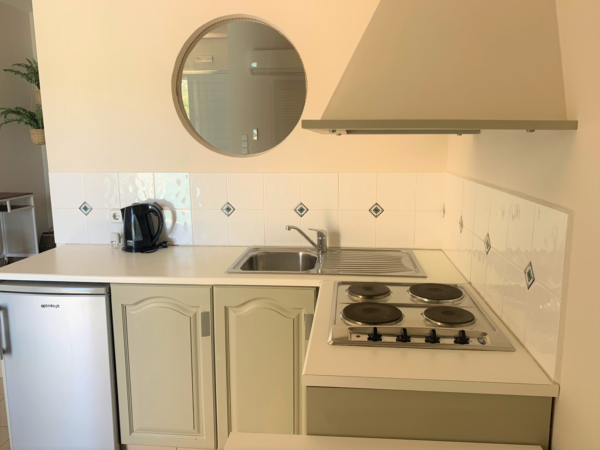 Room kitchenette of hotel for sale on Ithaca Greece, Vathi