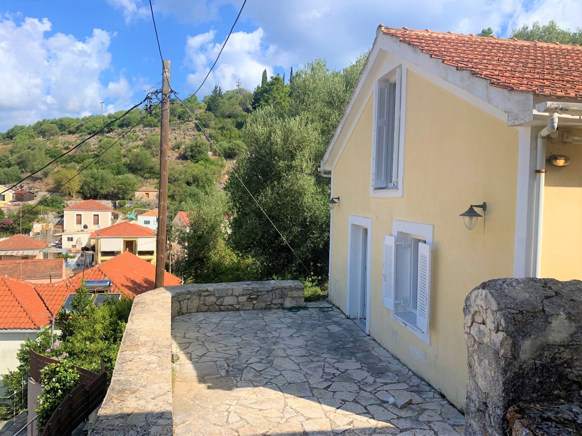Outdoor spaces of house for sale on Ithaca, Greece, Vathi