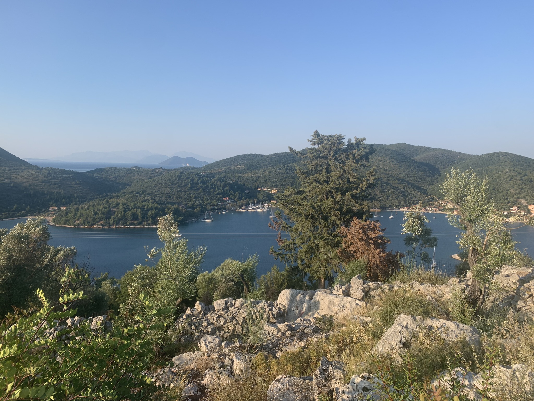 Views from plots for sale in Ithaca Greece, Vathi