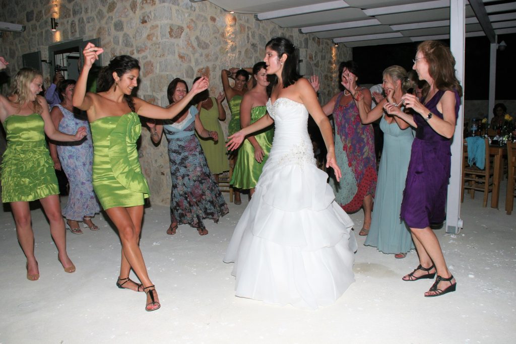 Dance at wedding party on Ithaca Greece