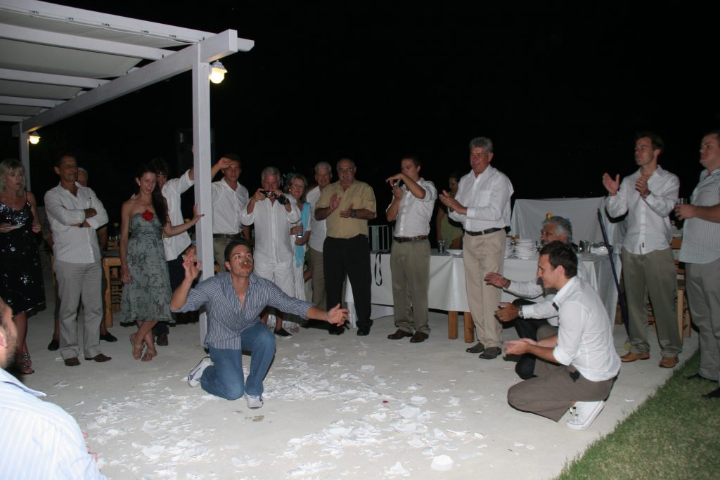 Dance at wedding party on Ithaca Greece
