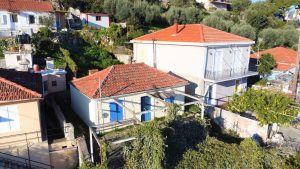 Aerial view of house for sale in Ithaca Greece, Vathi
