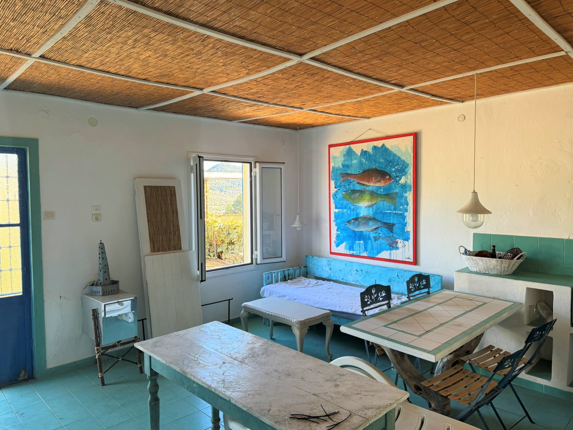 Living area of house for sale in Ithaca Greece, Vathi