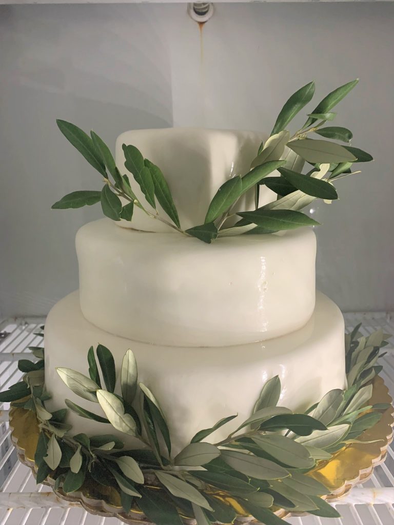 Cake for wedding reception on Ithaca, Greece