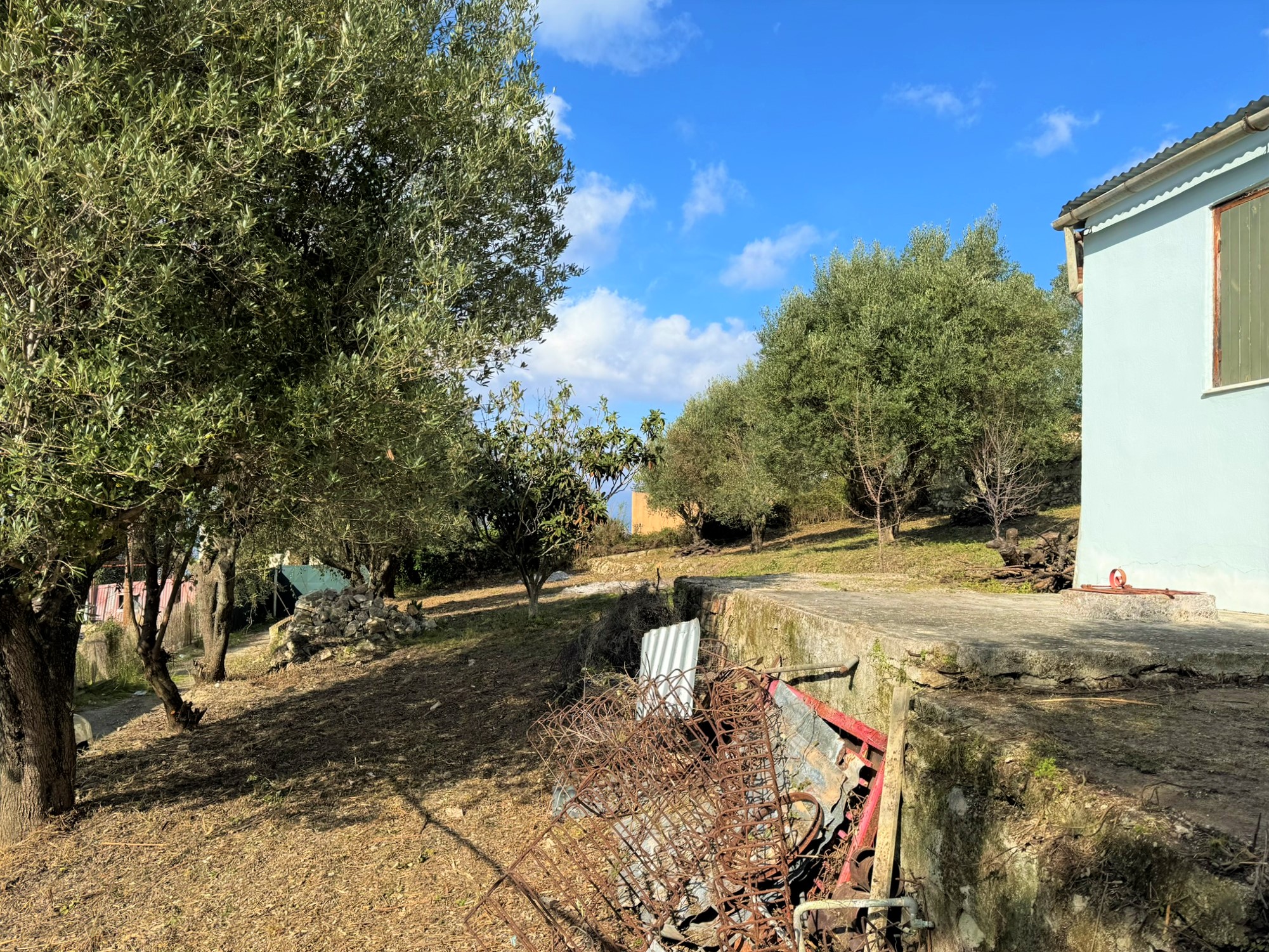 External wall and garden view of house for sale in Ithaca Greece, Platrithya