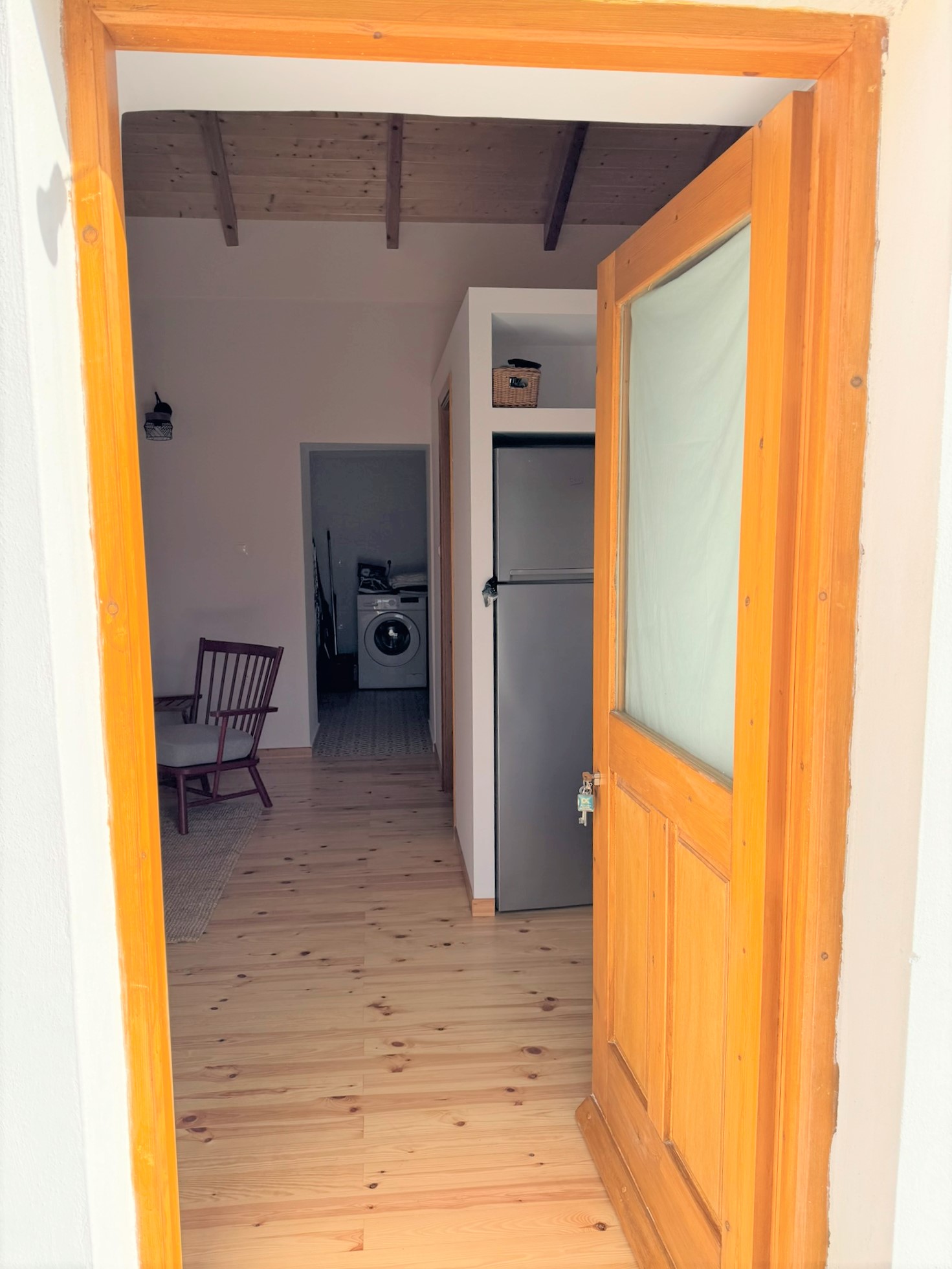 Front door of house for rent on Ithaca Greece, Vathi