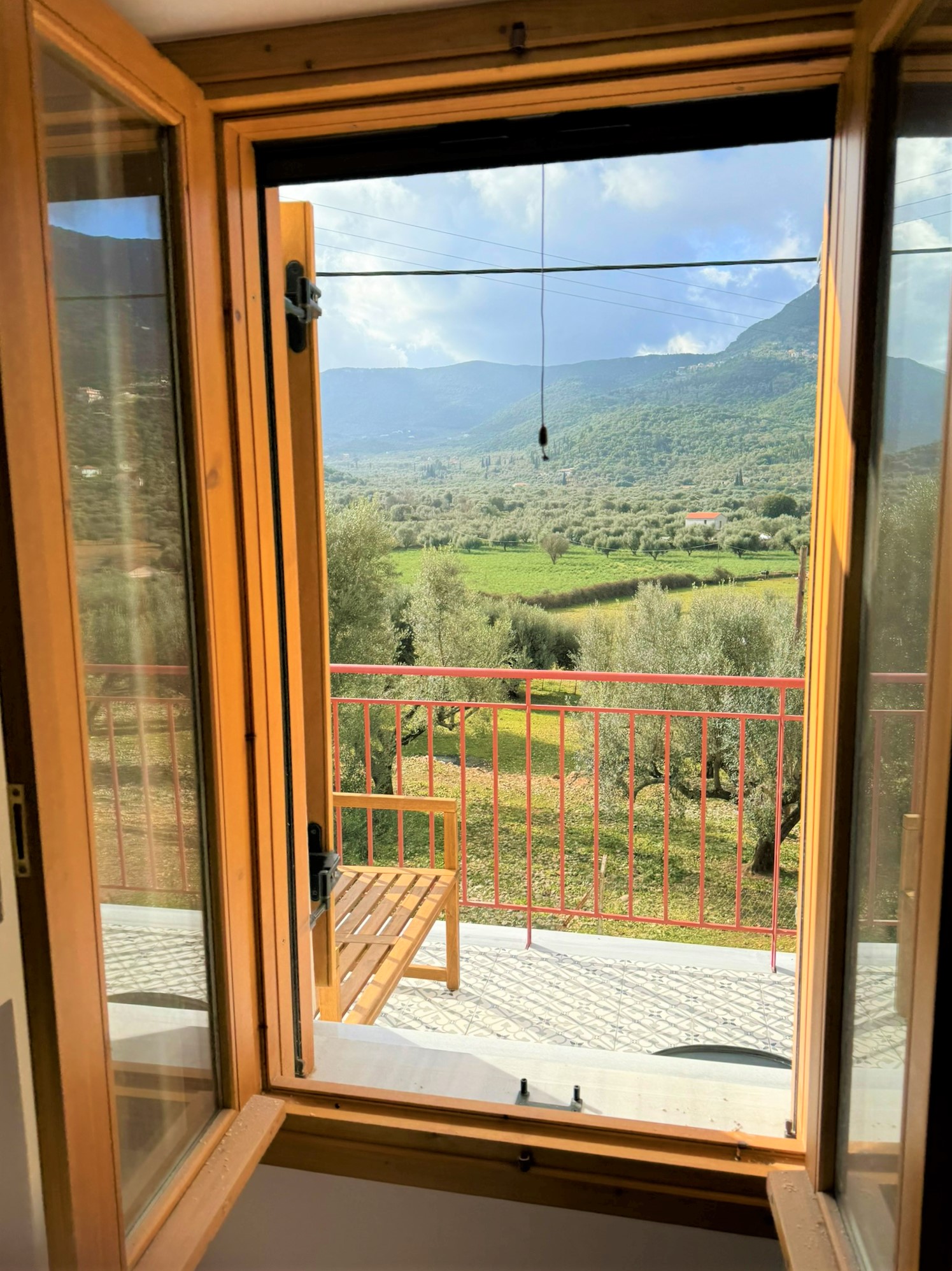 Window views from house for rent on Ithaca Greece, Vathi