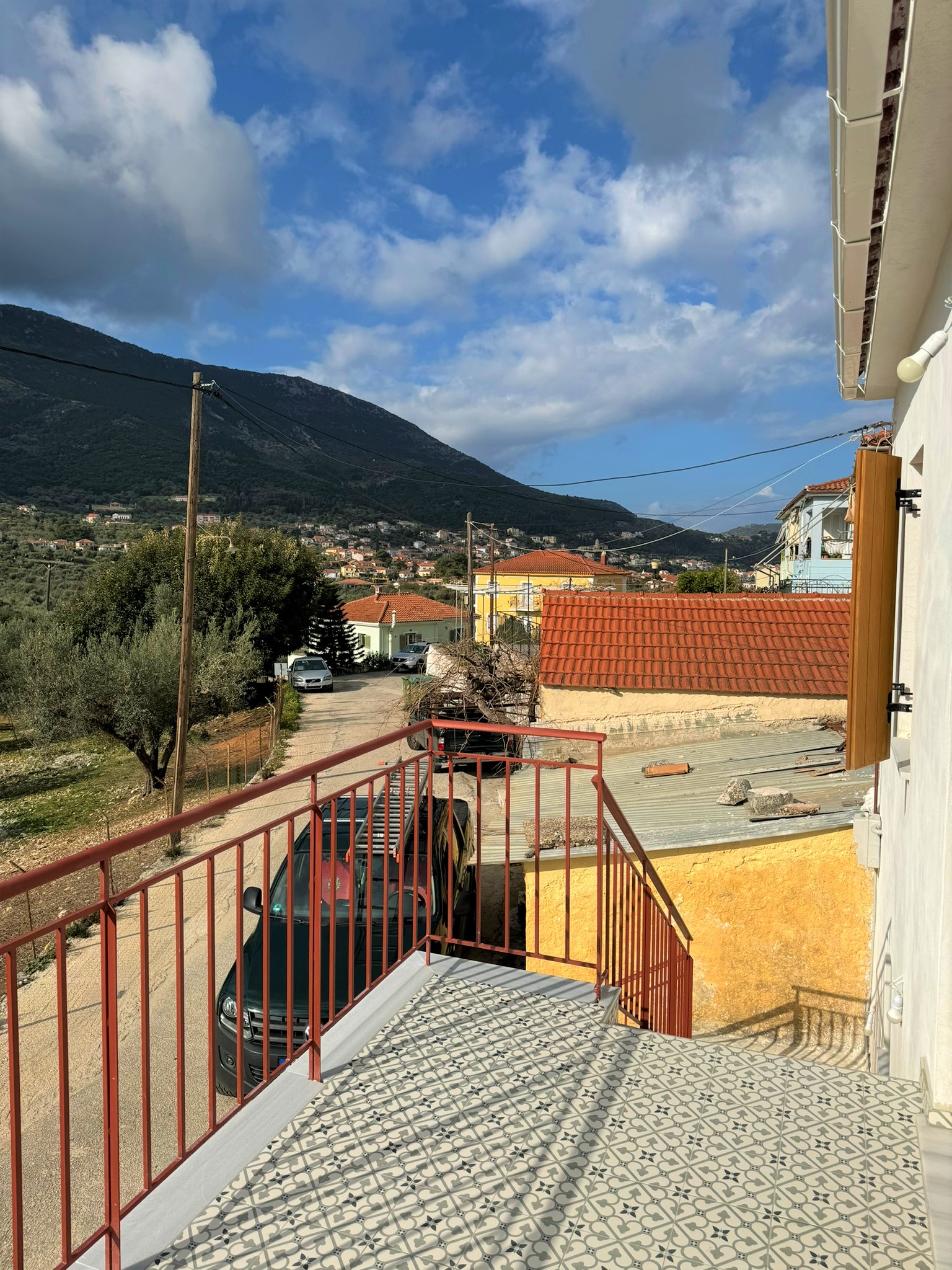 Balcony view from house for rent on Ithaca Greece, Vathi