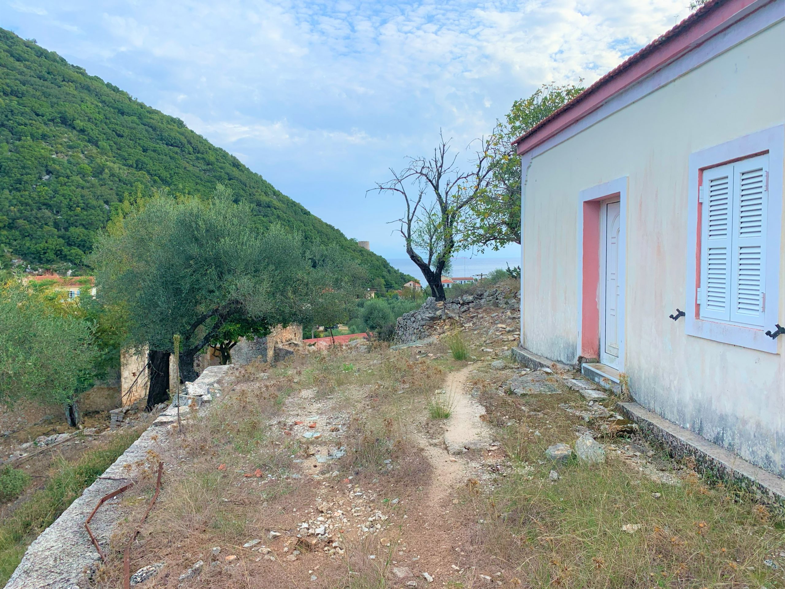 Exterior of house for sale in Ithaca Greece Frikes