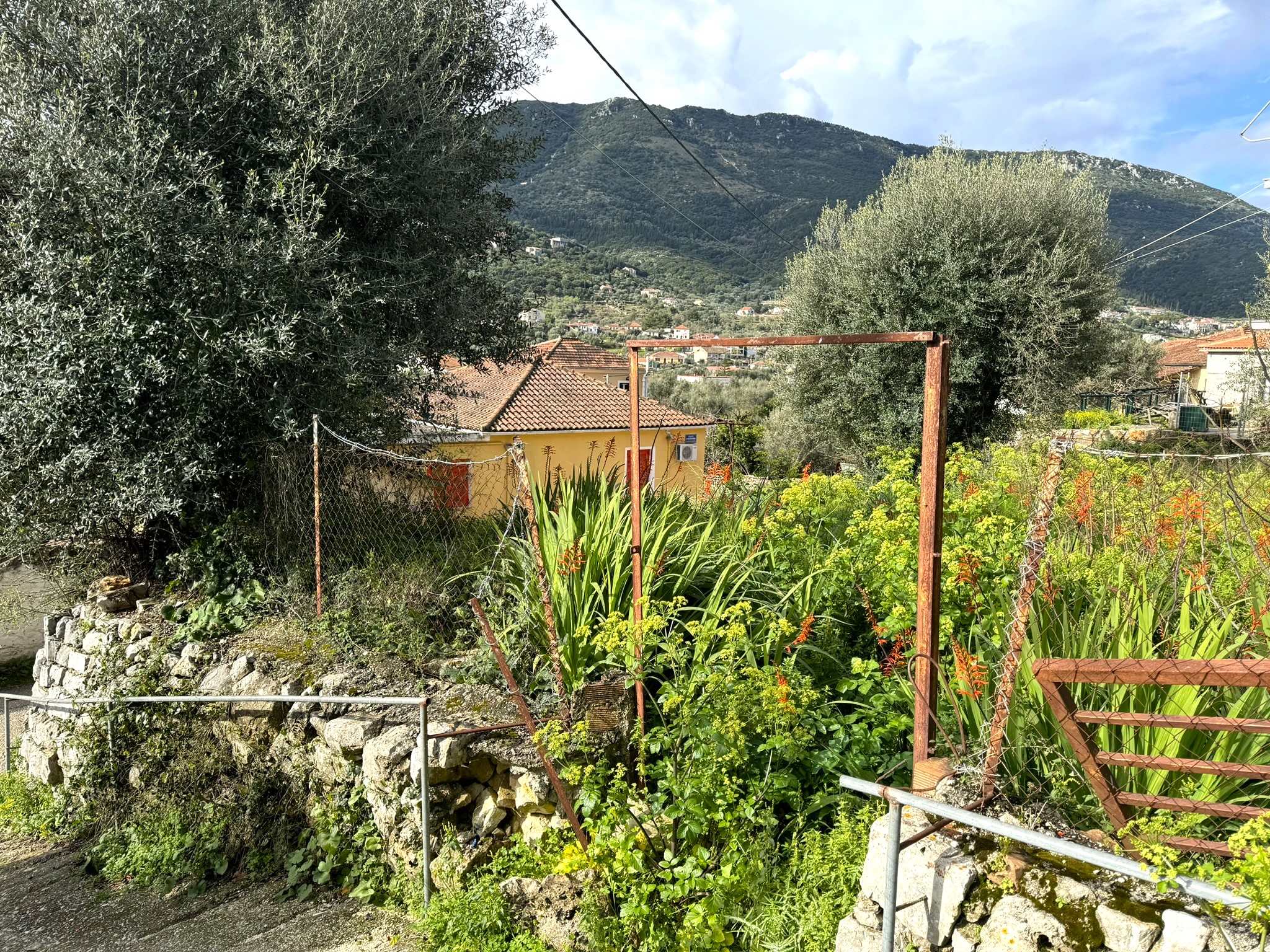 Views from land with building permit for sale in Ithaca Greece, Vathi
