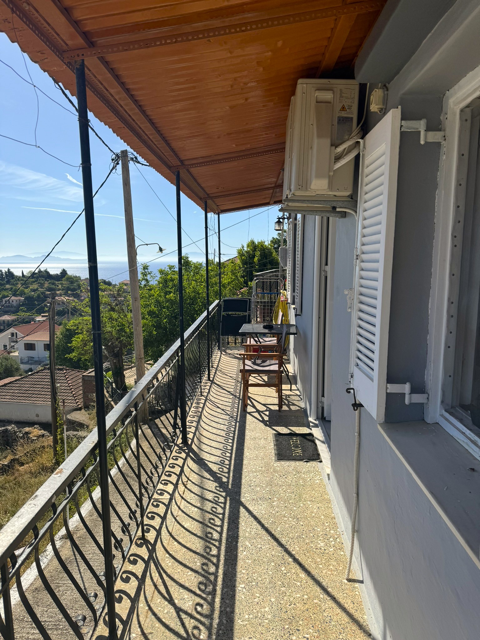 Balcony of house for sale in Ithaca Greece Perachori