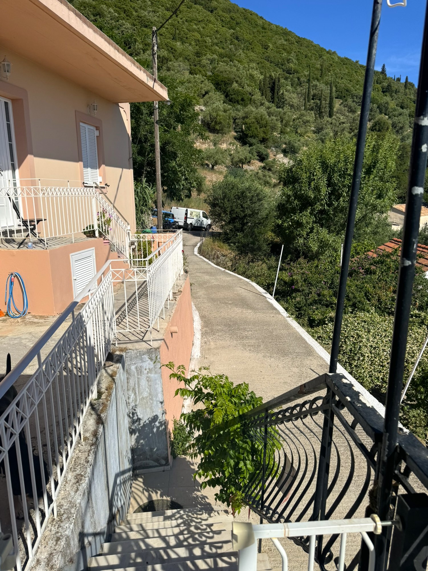 Access stairs of house for sale in Ithaca Greece Perachori