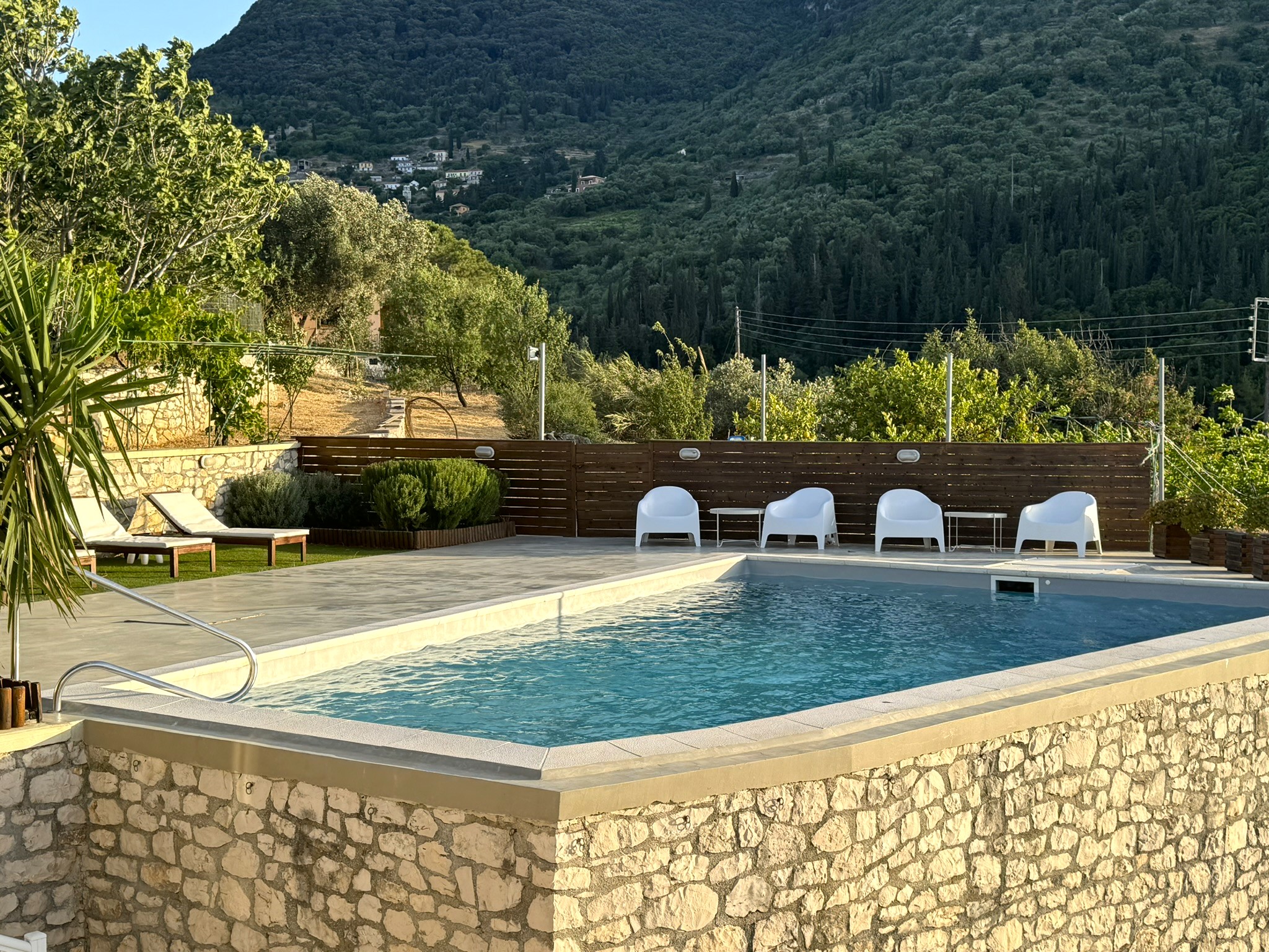 Pool of villa for rent in Ithaca Greece Perachori