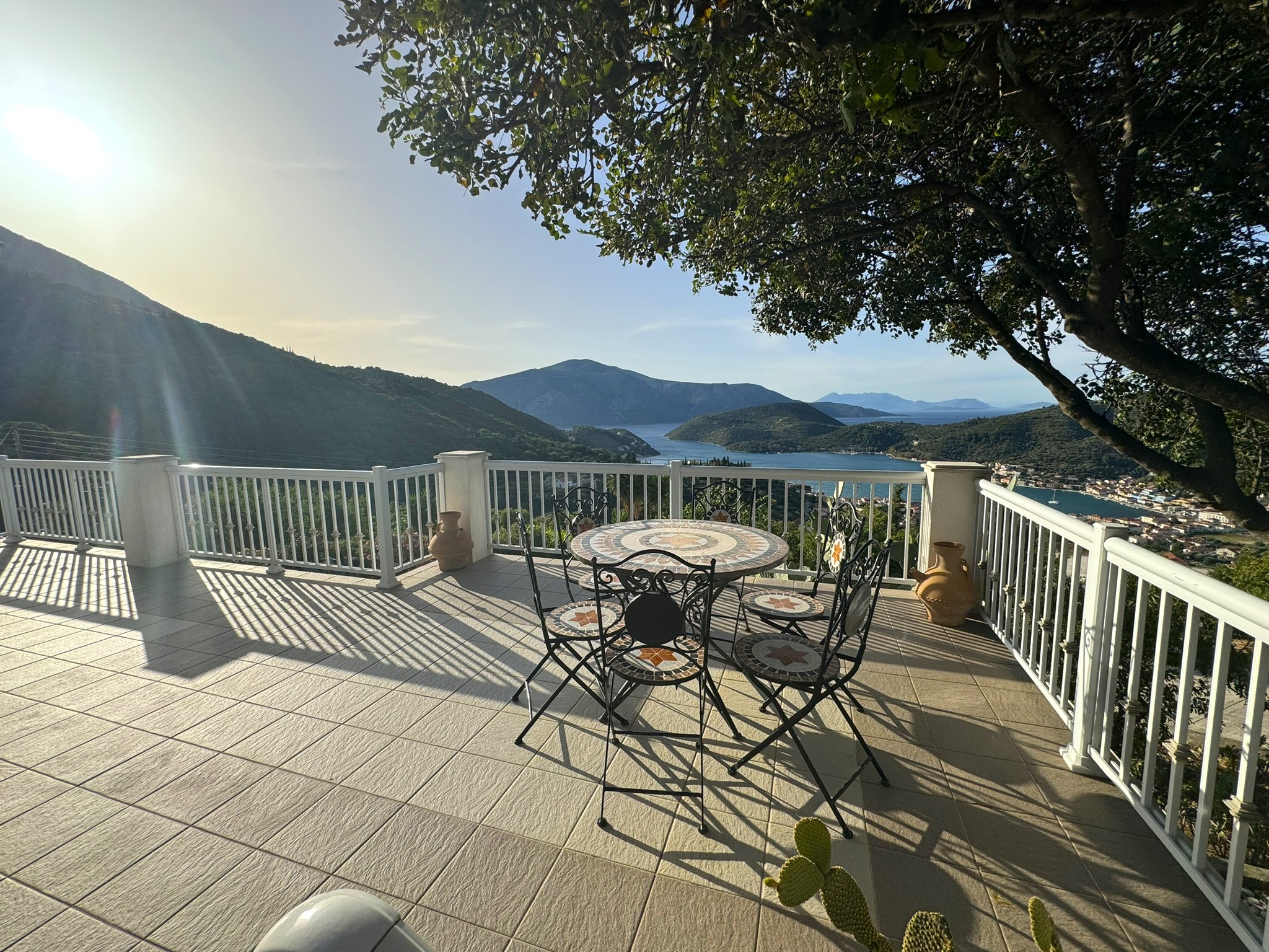 Views from balcony of villa for rent in Ithaca Greece Perachori