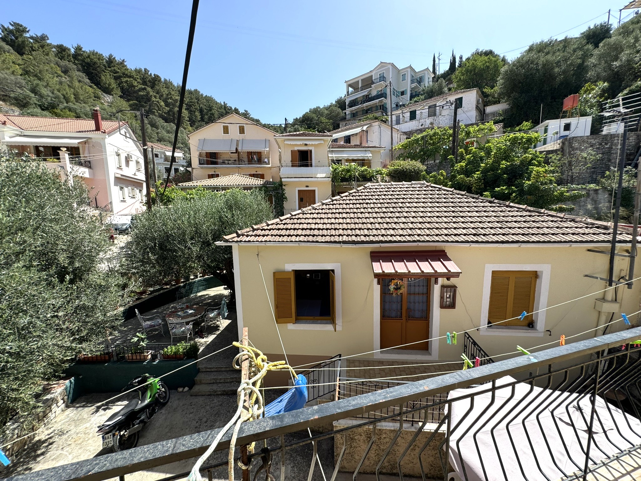 View from balcony of apartments for sale in Ithaca Greece Vathi