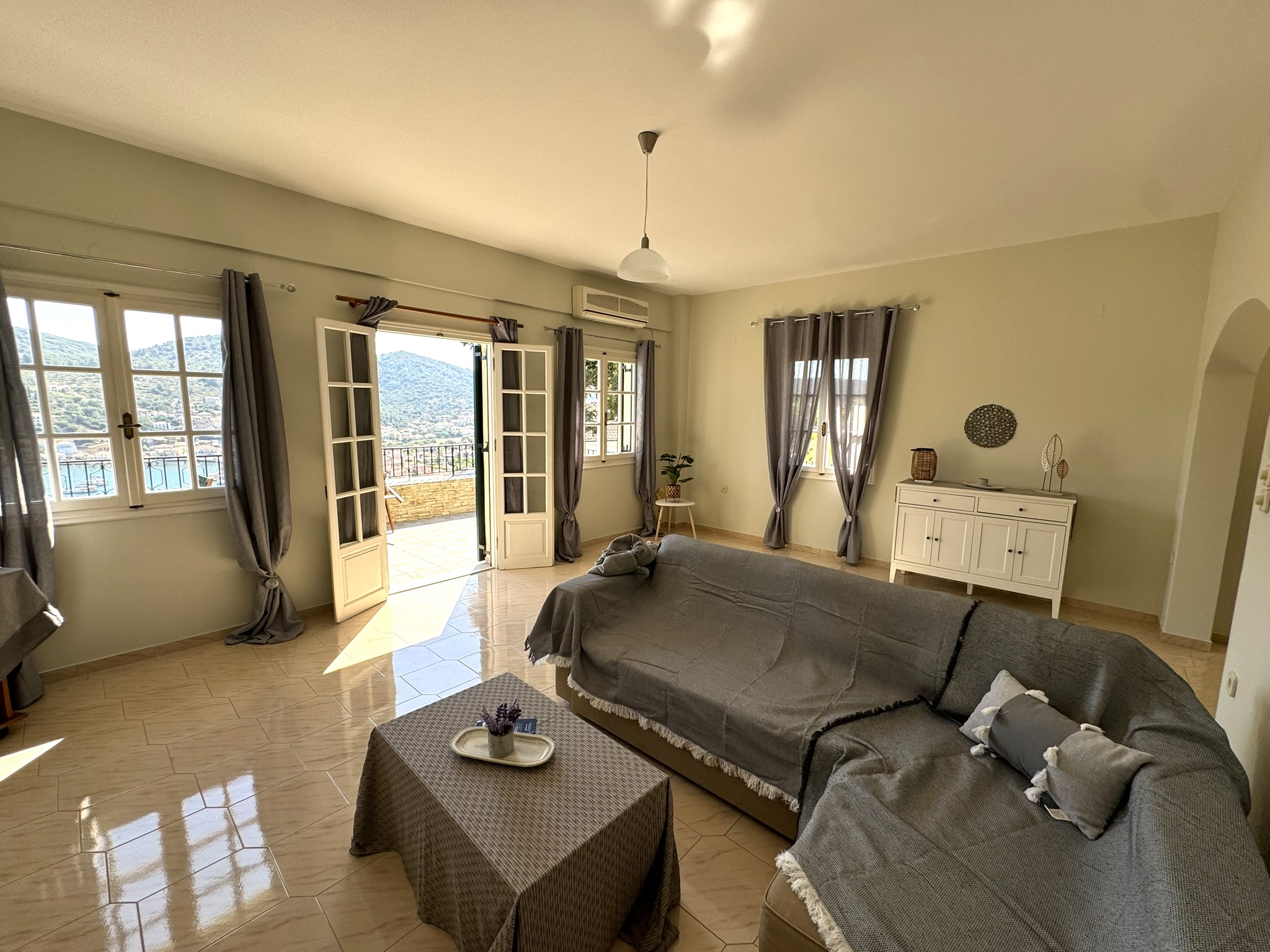 Living area of house for sale in Ithaca Greece Vathi