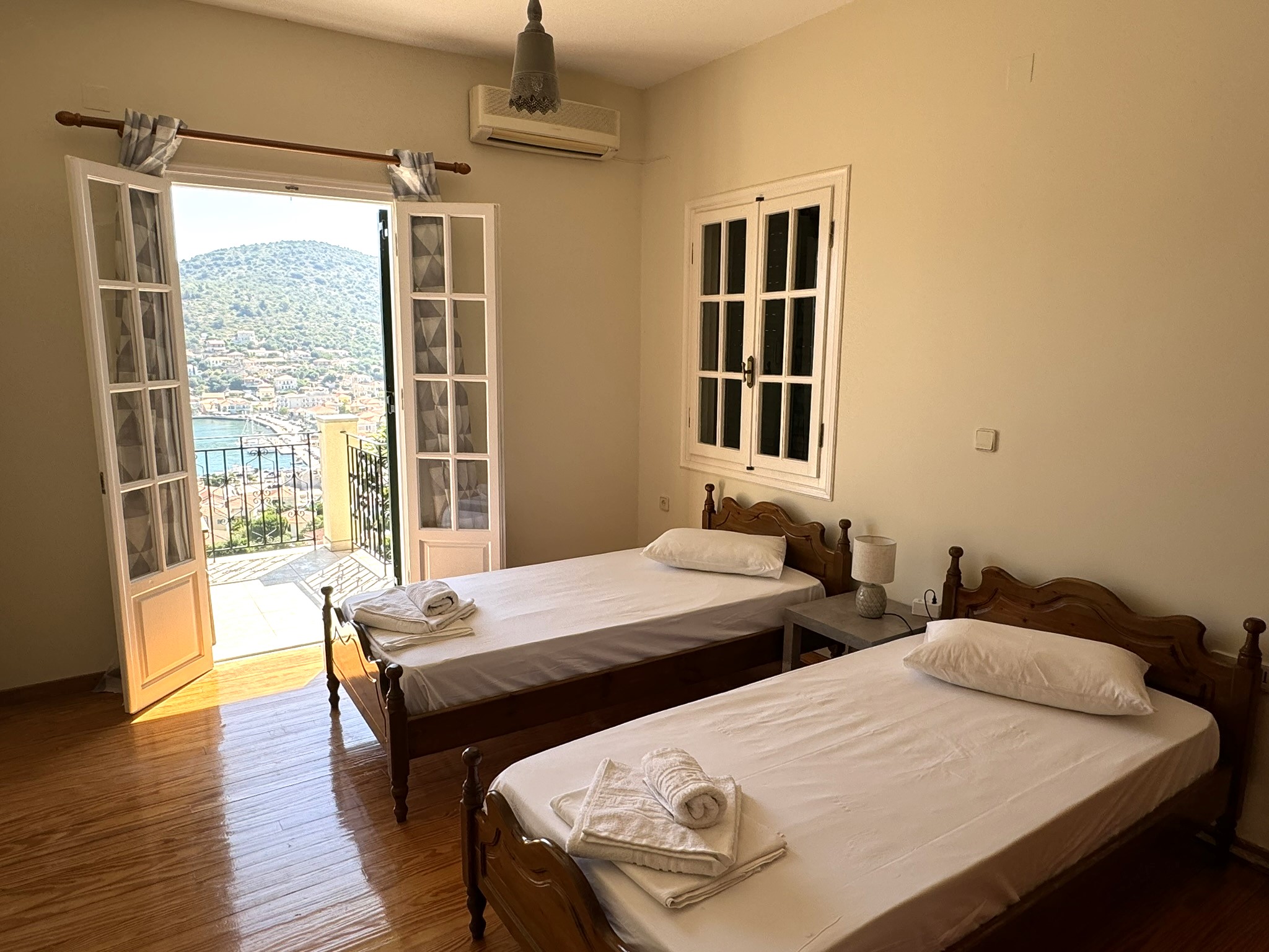 Twin bedroom of house for sale in Ithaca Greece Vathi