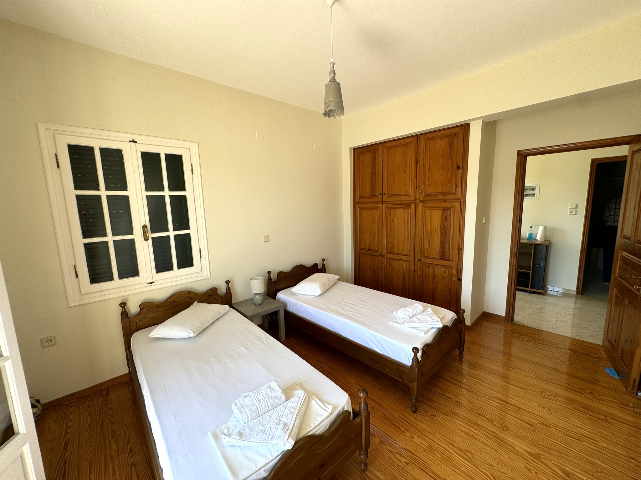 Twin bedroom of house for sale in Ithaca Greece Vathi