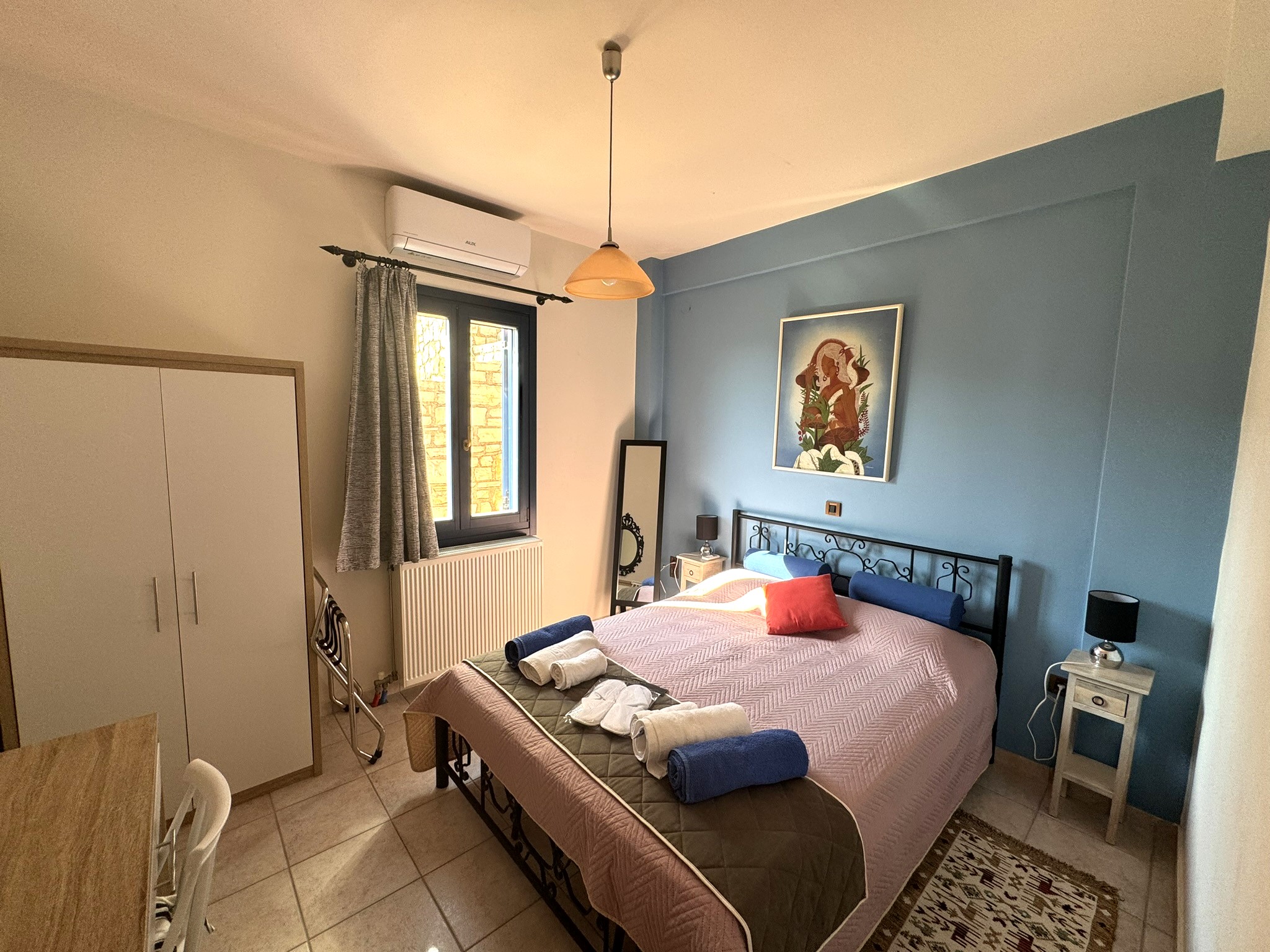 Downstairs double bedroom of house for sale in Ithaca Greece Kioni