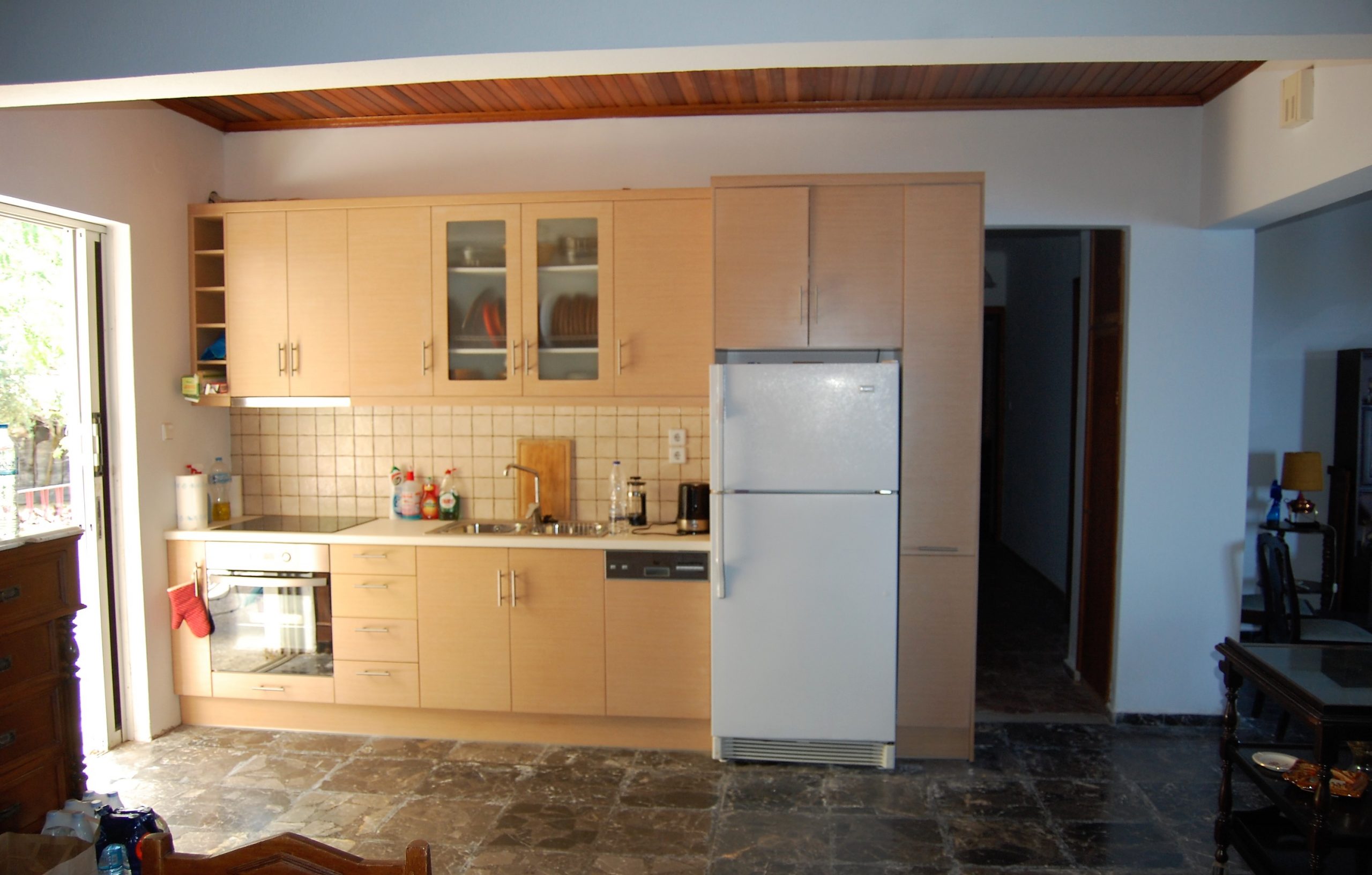 Kitchen of house for sale in Ithaca Greece Lefki