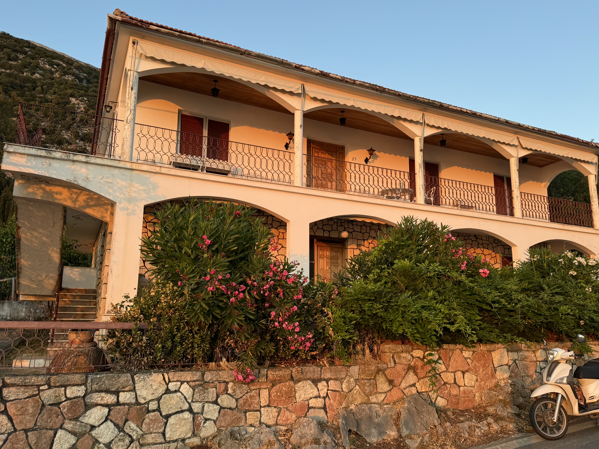 Exterior of house for sale in Ithaca Greece Lefki