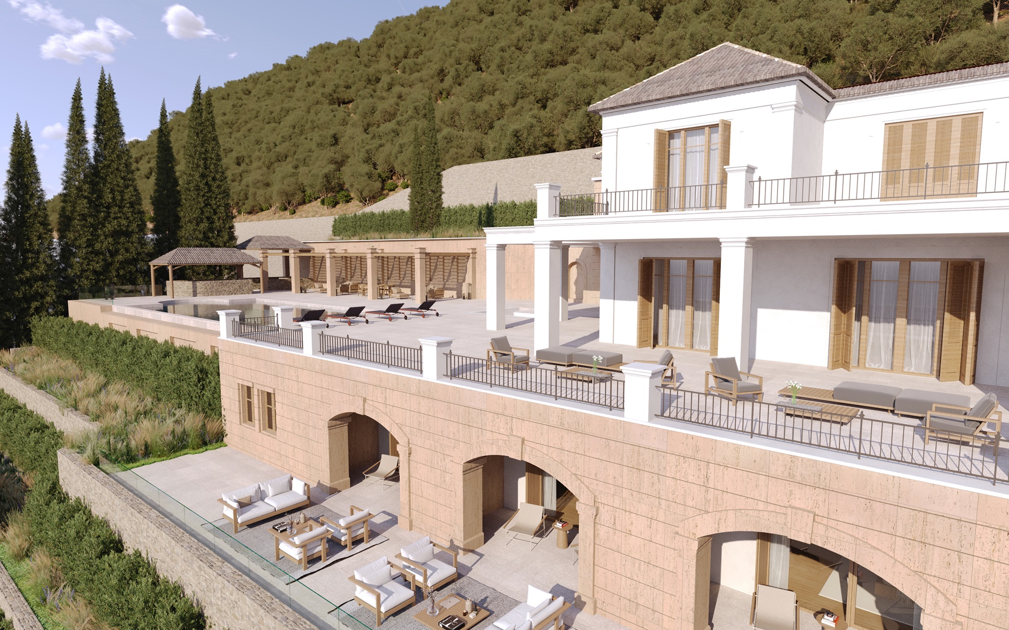 Potential look of boutique hotel for sale in Ithaca Greece Vathi