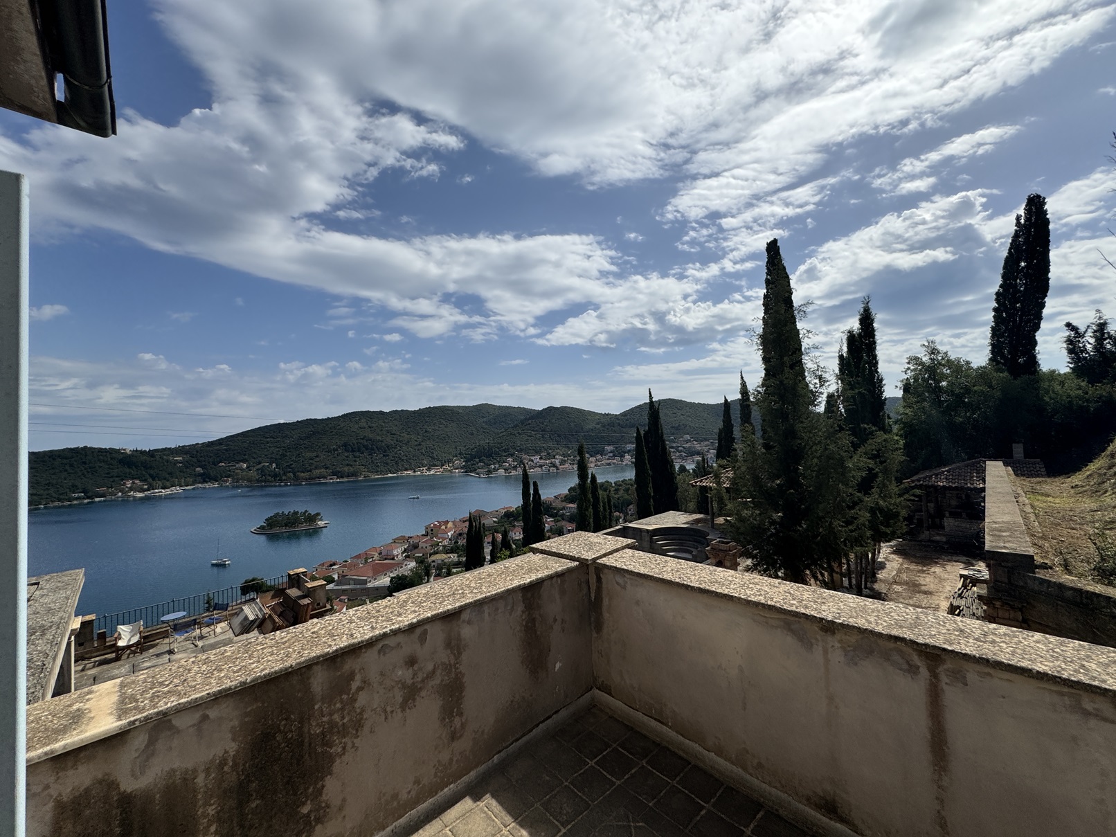 Views from boutique hotel for sale in Ithaca Greece Vathi