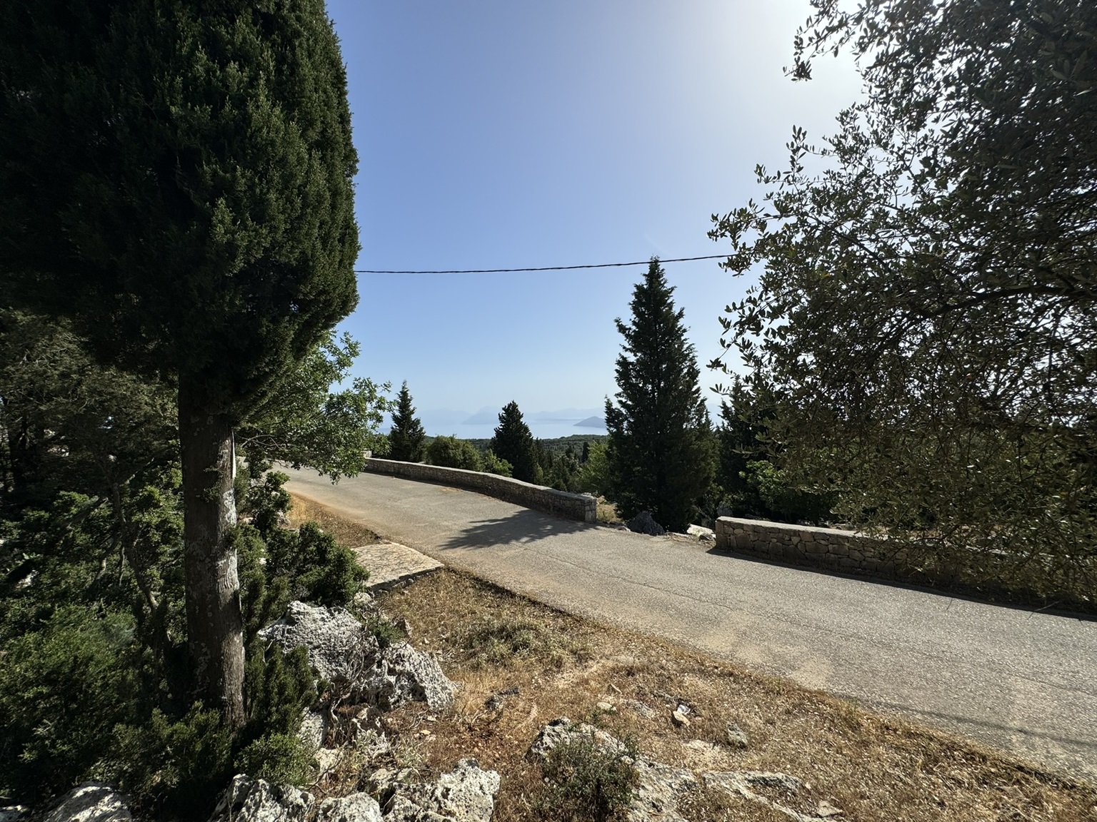 Views from land for sale in Ithaca Greece Anoghi