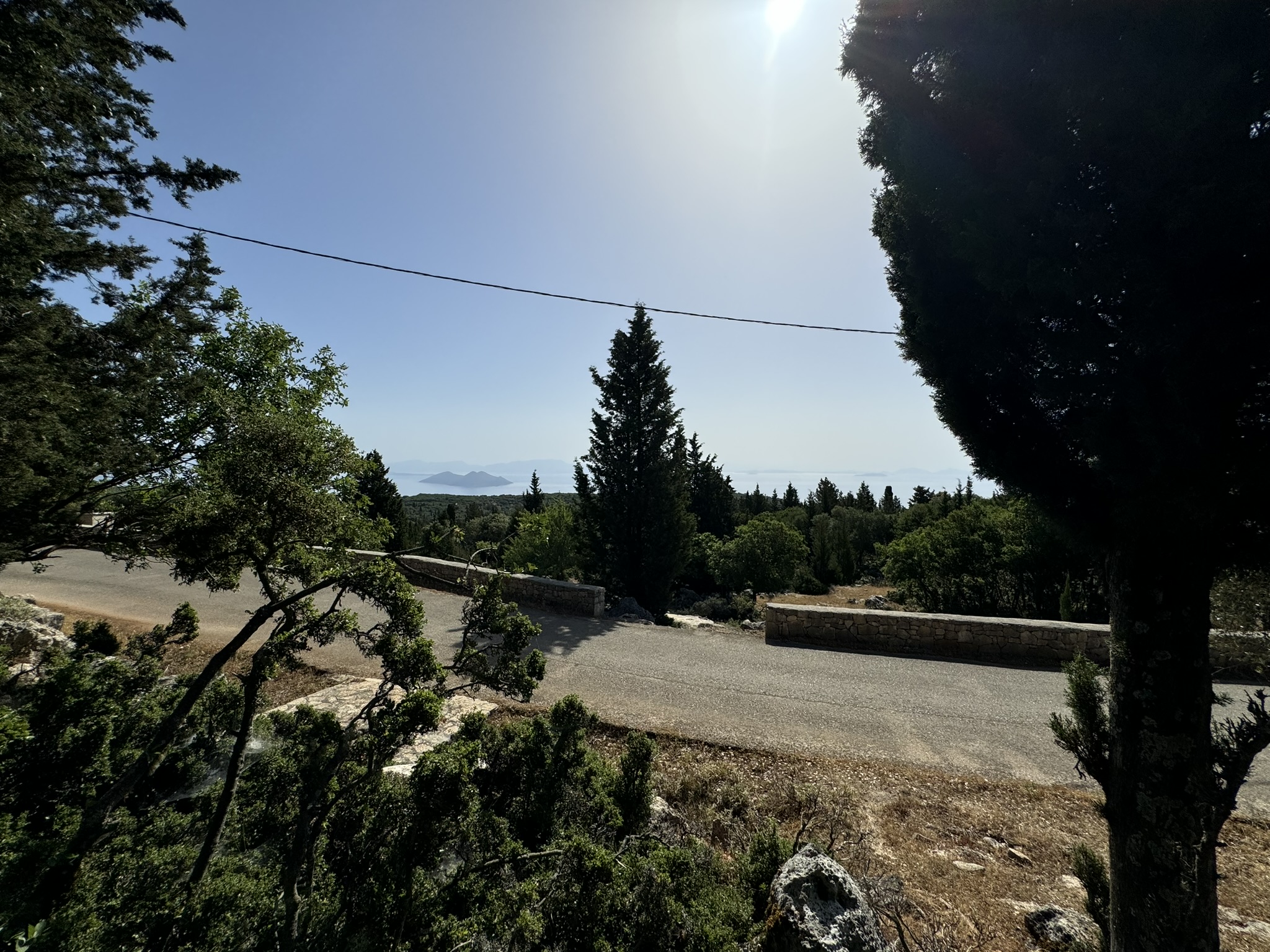 Views from land for sale in Ithaca Greece Anoghi