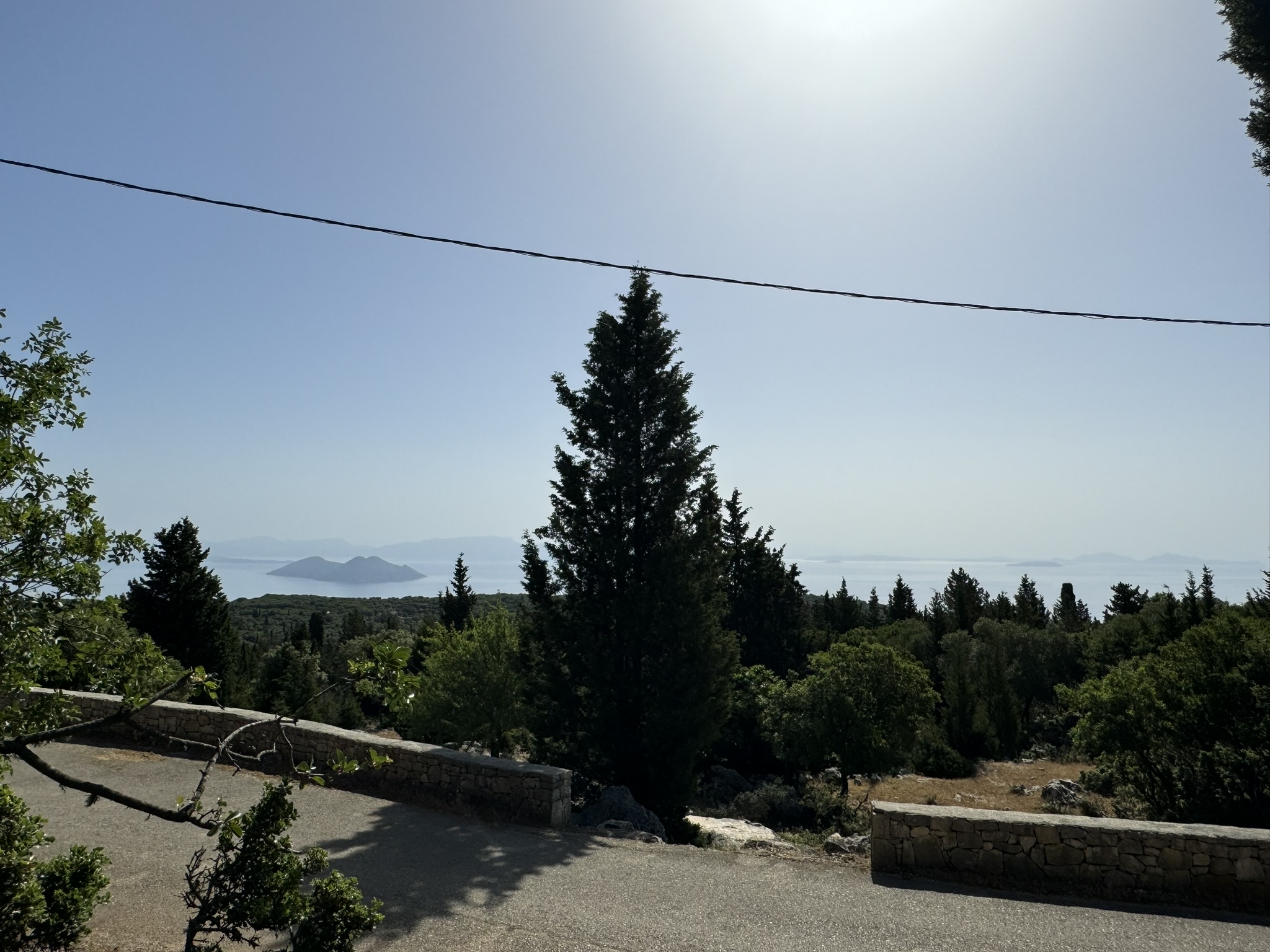 Views from land for sale in Ithaca Greece Anoghi