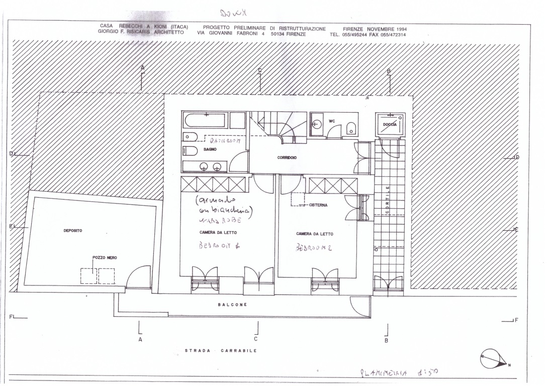 Aerial view of Kioni and house for sale in Ithaca Greece Kioni