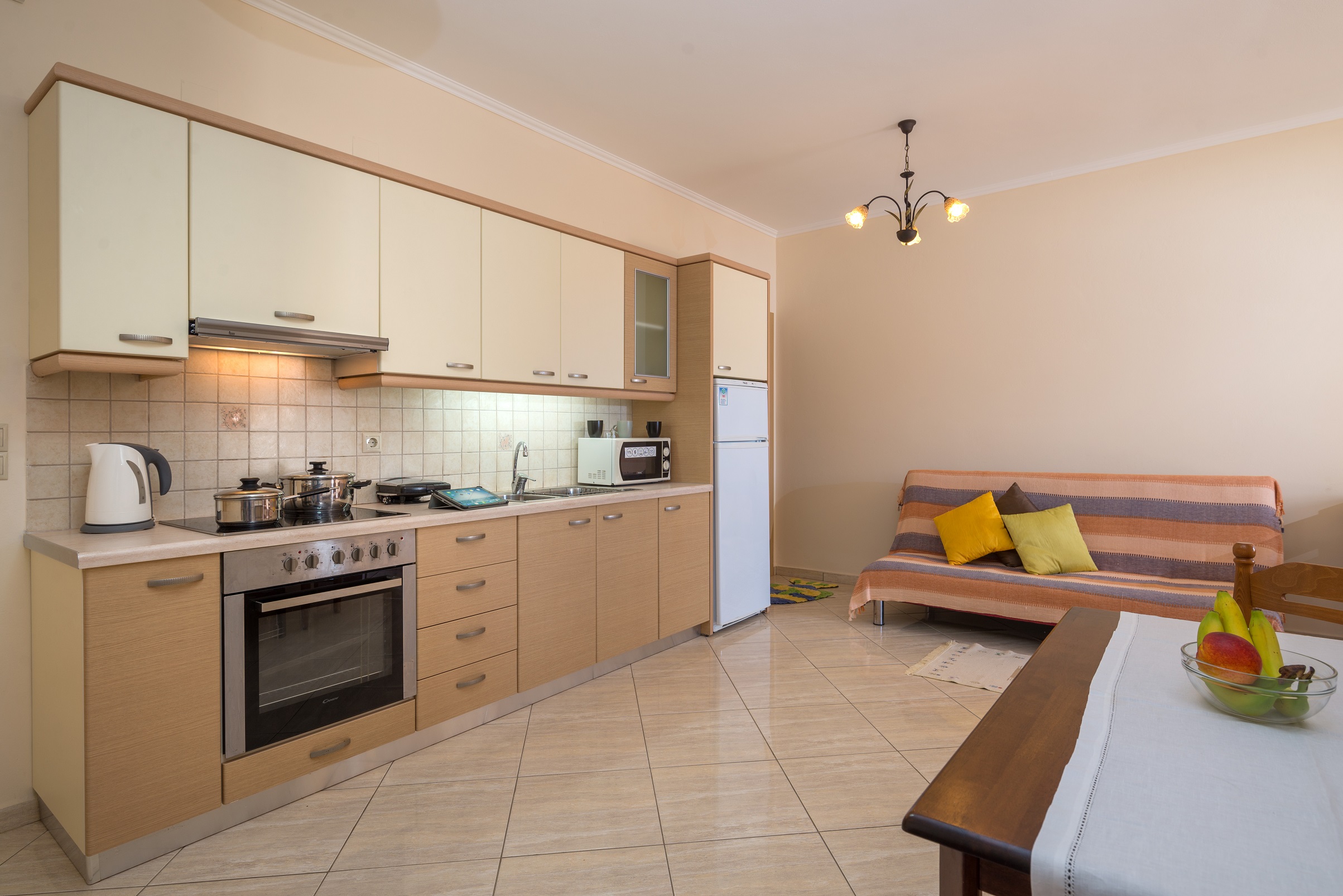 Kitchen area of apartment complex for sale in Ithaca Greece Vathi