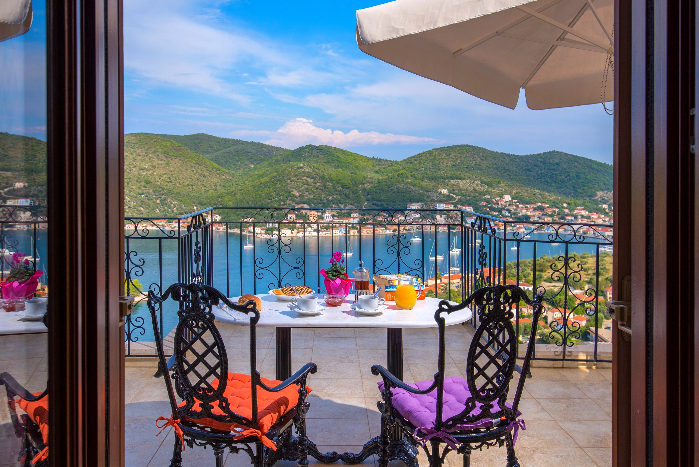 Room balcony of apartment complex for sale in Ithaca Greece Vathi