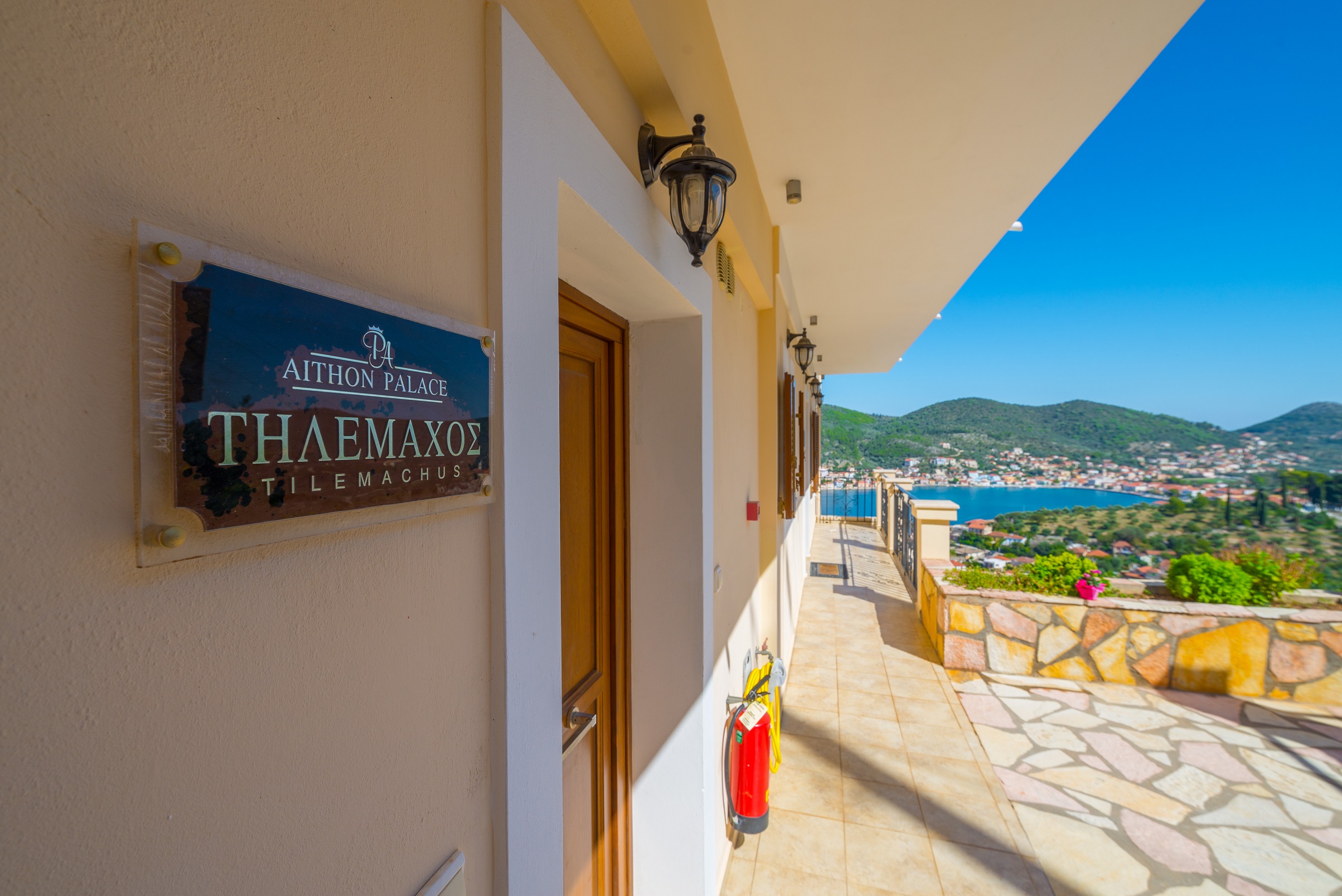 Room doors of apartment complex for sale in Ithaca Greece Vathi