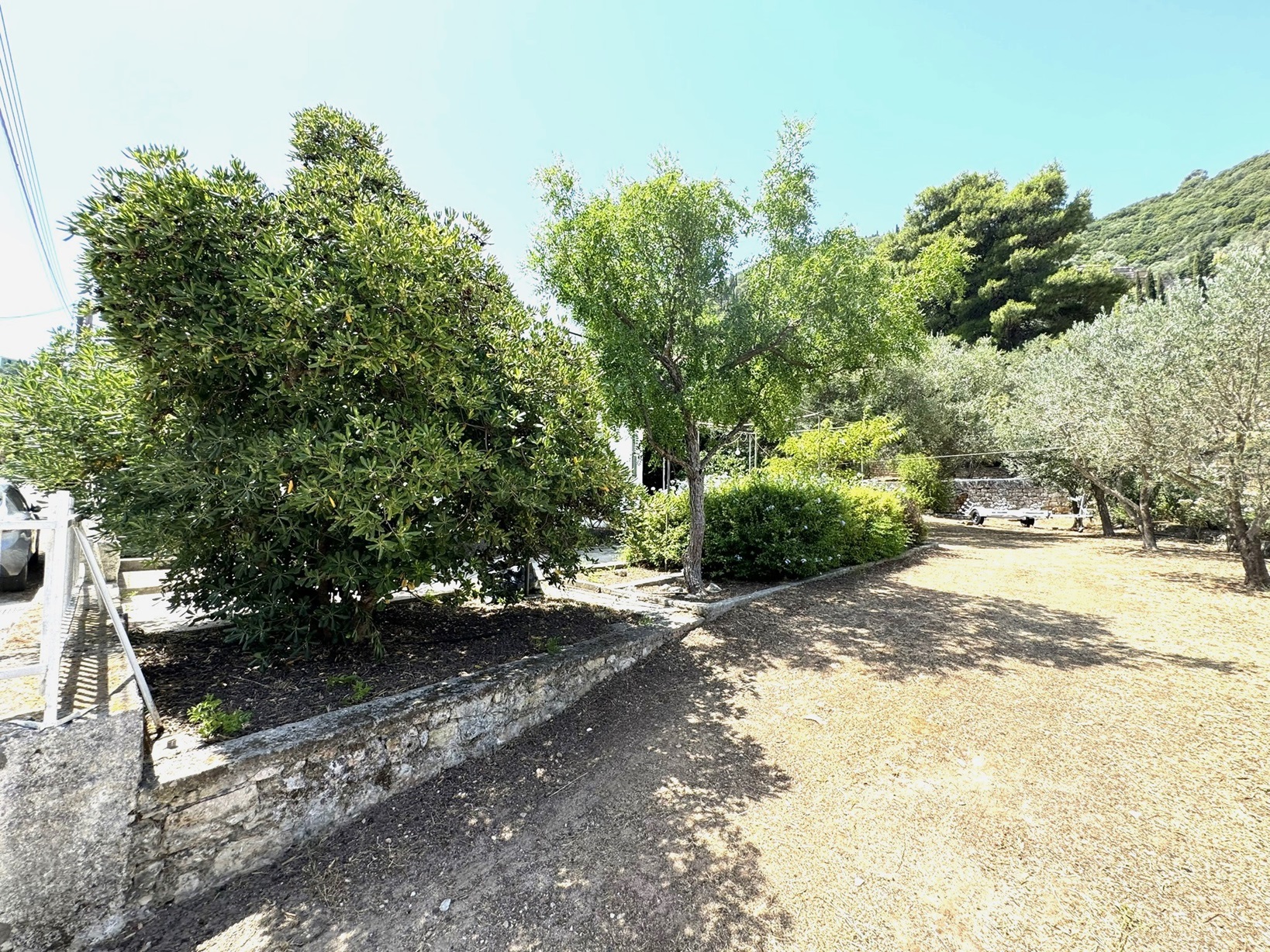 Garden of house for sale in Ithaca Greece Vathi