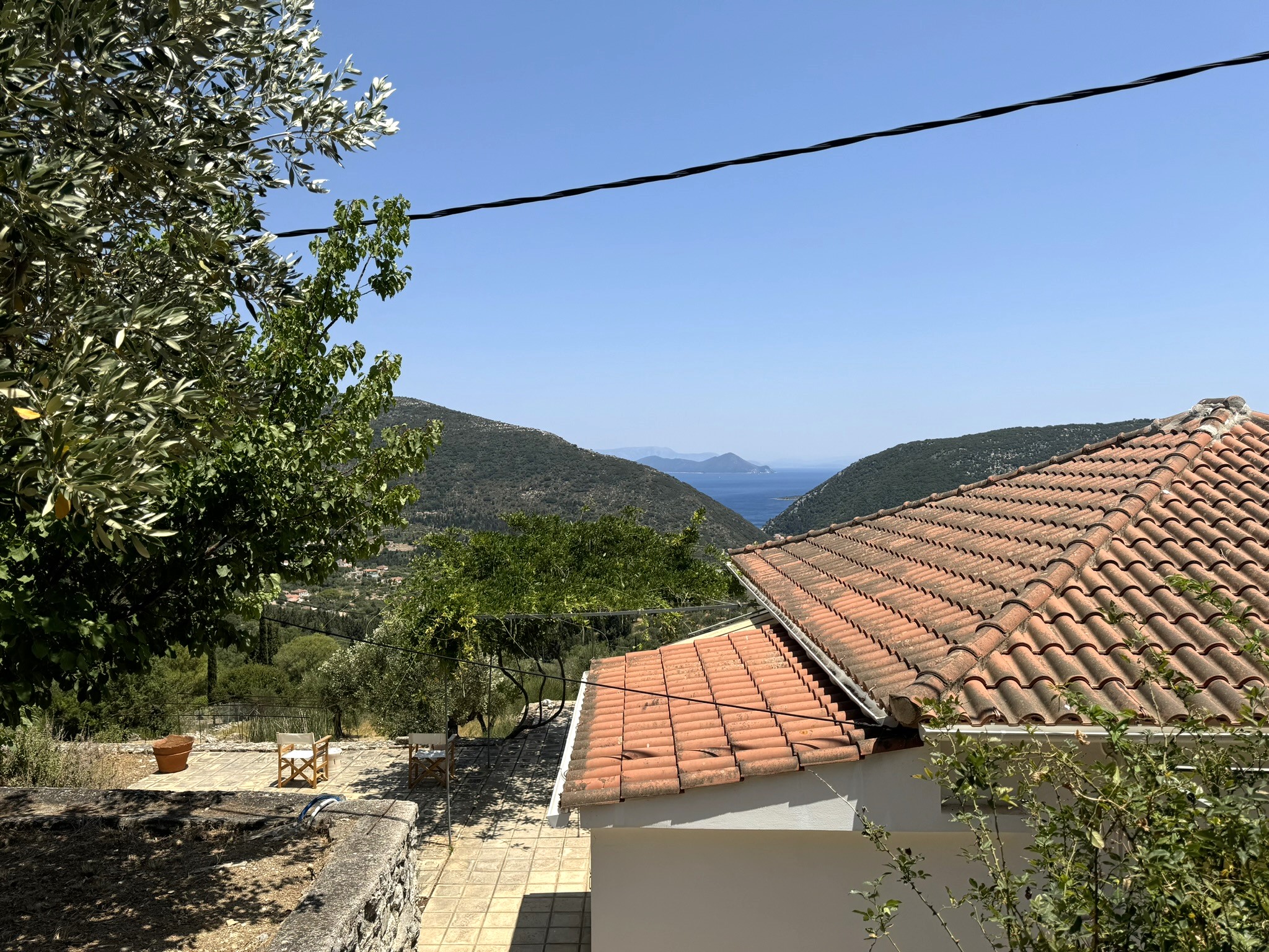 Views from house for sale in Ithaca Greece Platrithya