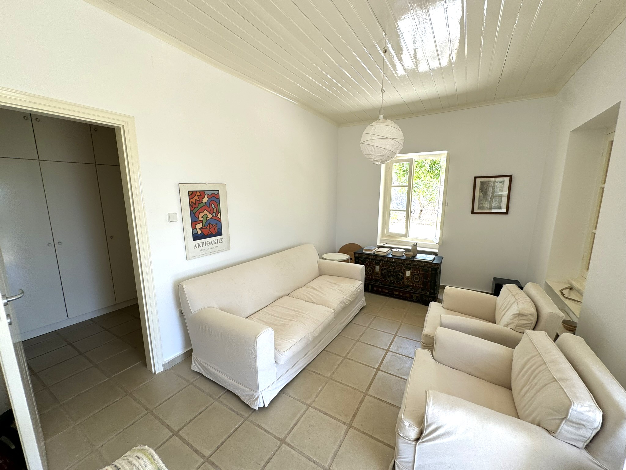 Living area of house for sale in Ithaca Greece Platrithya