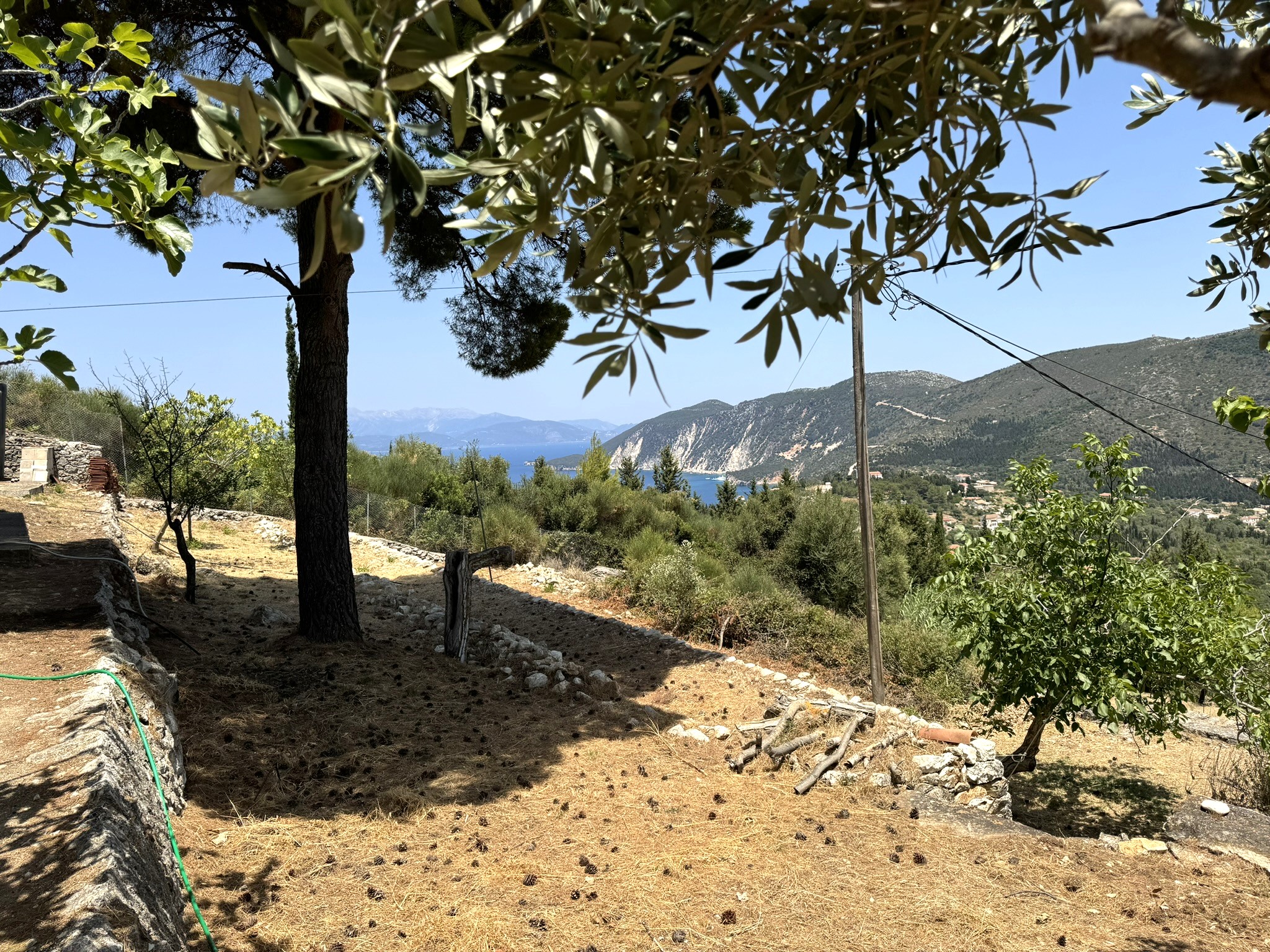 Views from house for sale in Ithaca Greece Platrithya