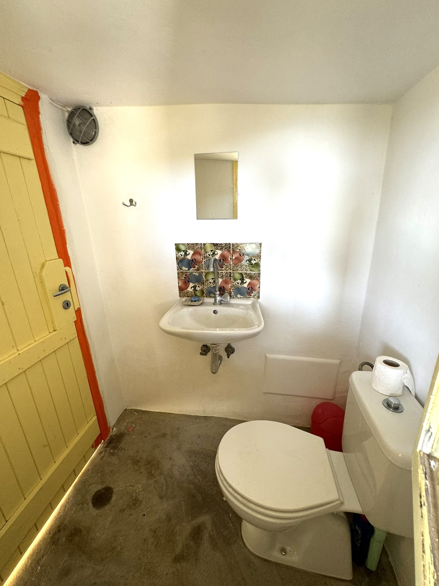 Detached guesthouse bathroom of house for sale in Ithaca Greece Platrithya