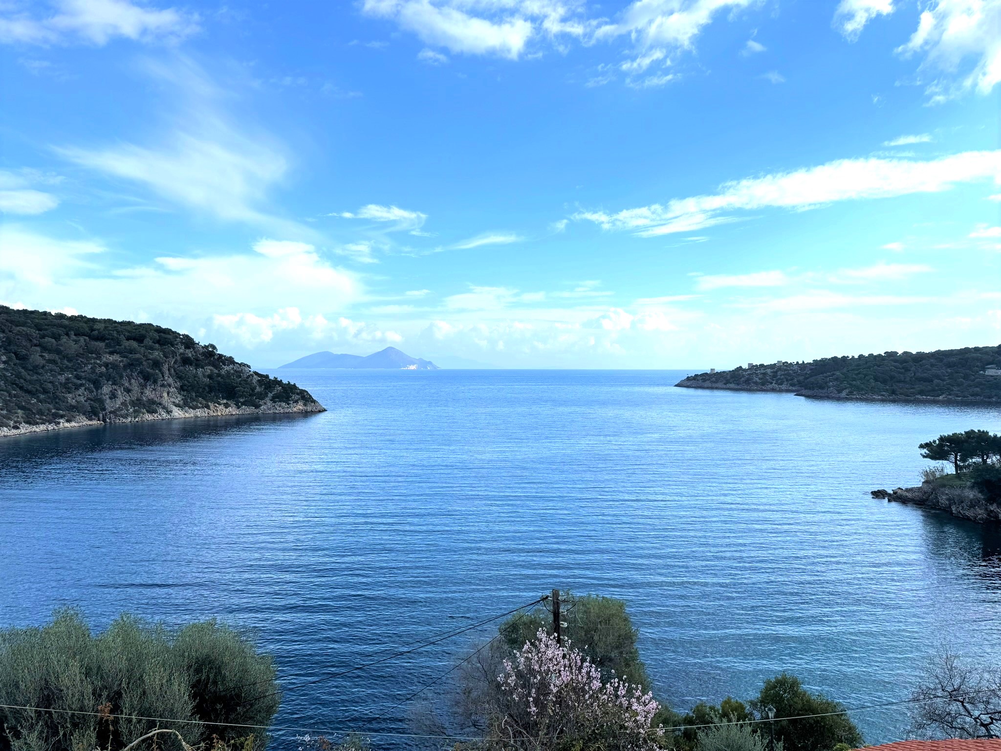 Views from house for sale in Ithaca Greece Kioni