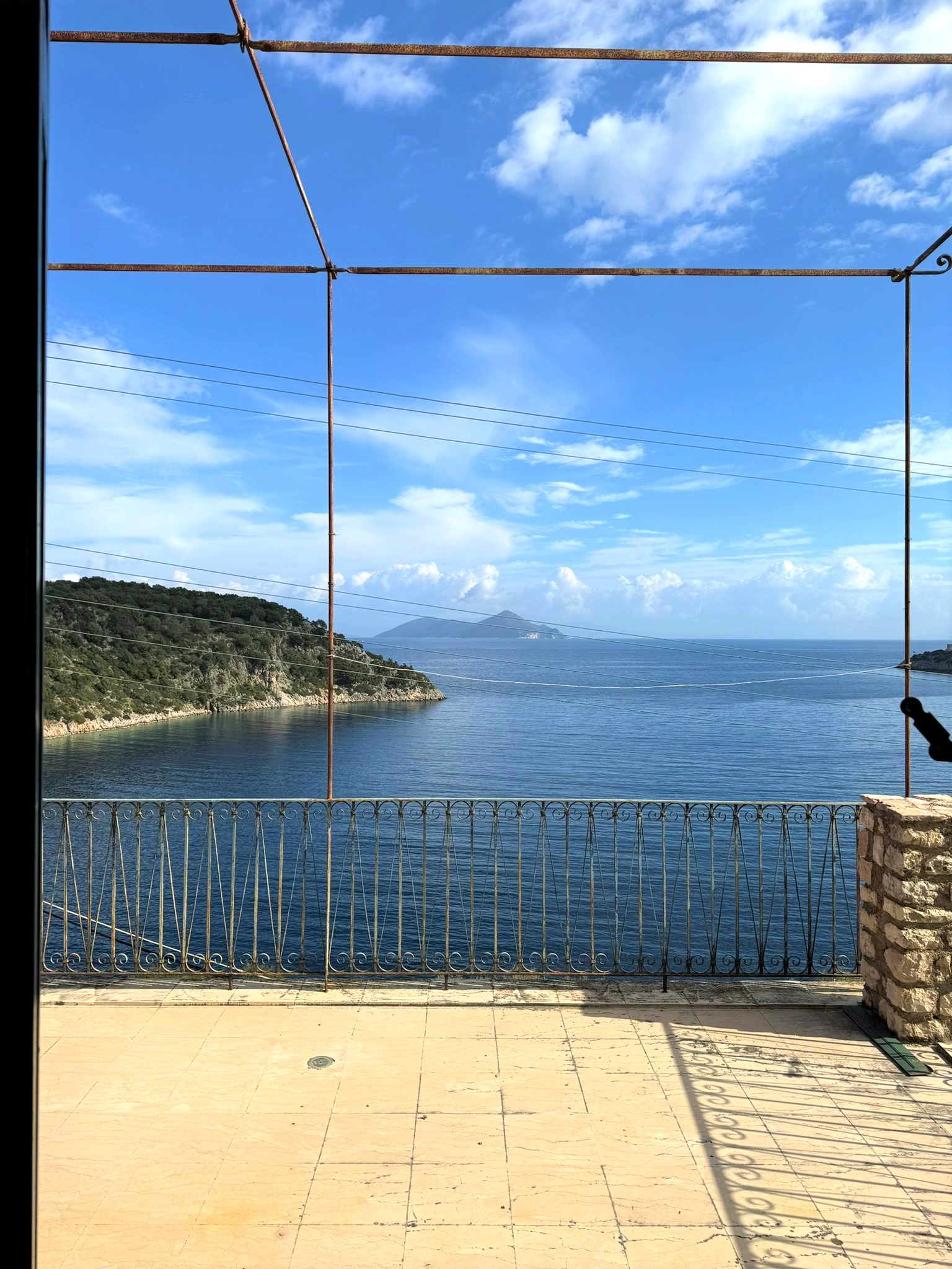 Views from balcony of house for sale in Ithaca Greece Kioni