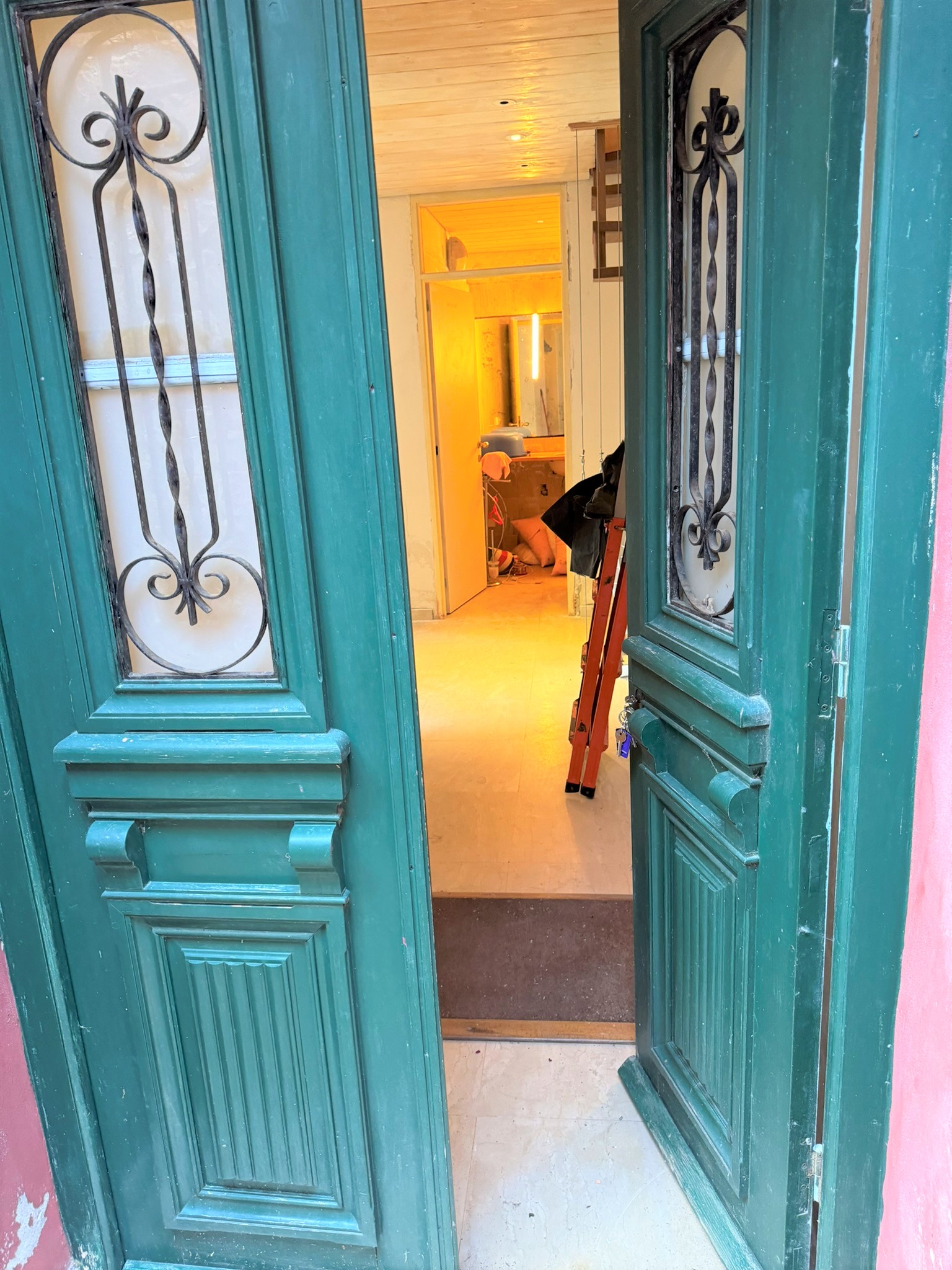 Front door of house for sale in Ithaca Greece Kioni