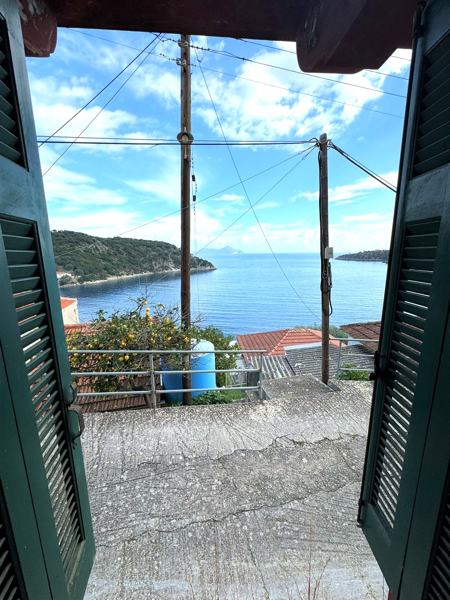 Views from house for sale in Ithaca Greece Kioni