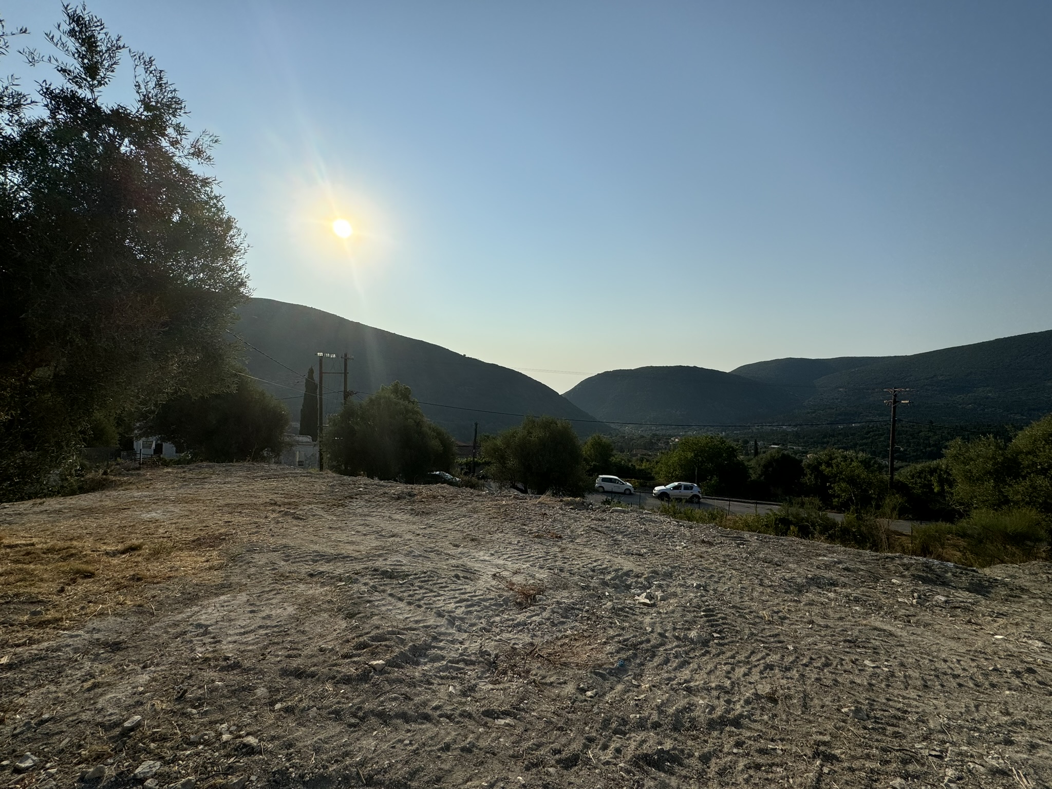 Landscape and terrain of land for sale in Ithaca Greece Platrithya