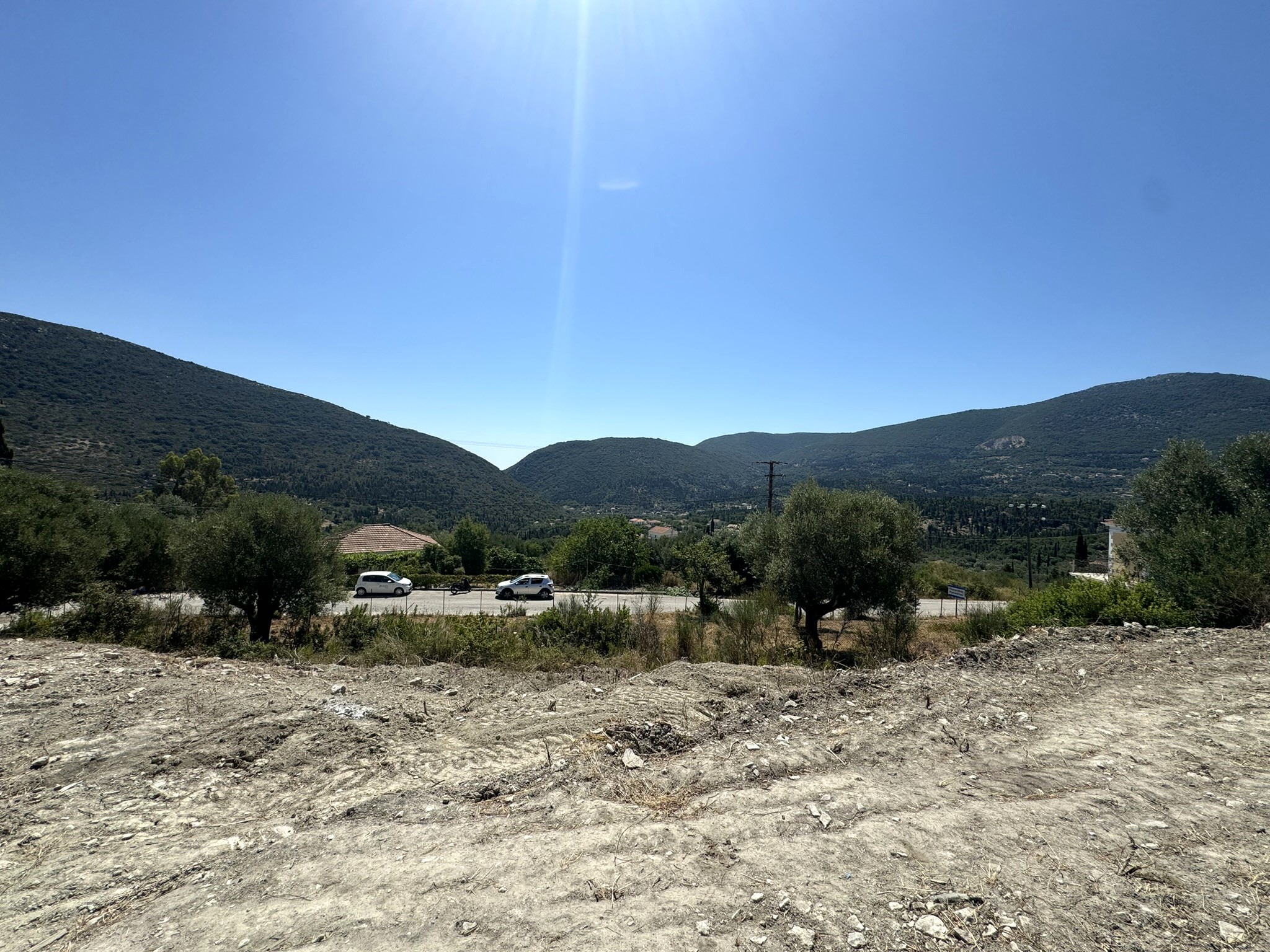 Terrain and views of land for sale in Ithaca Greece Platrithya