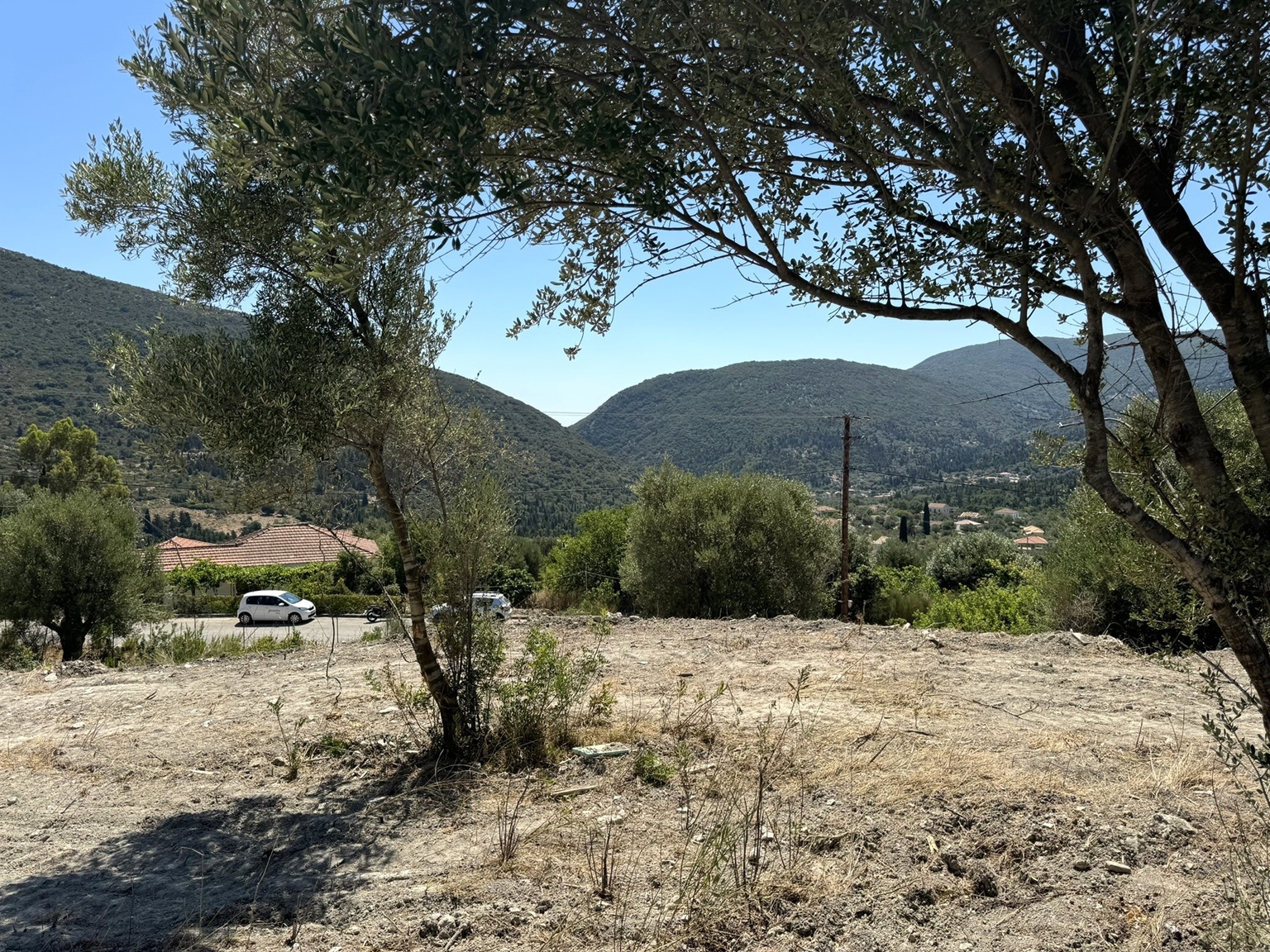 Terrain and views from land for sale in Ithaca Greece Platrithya