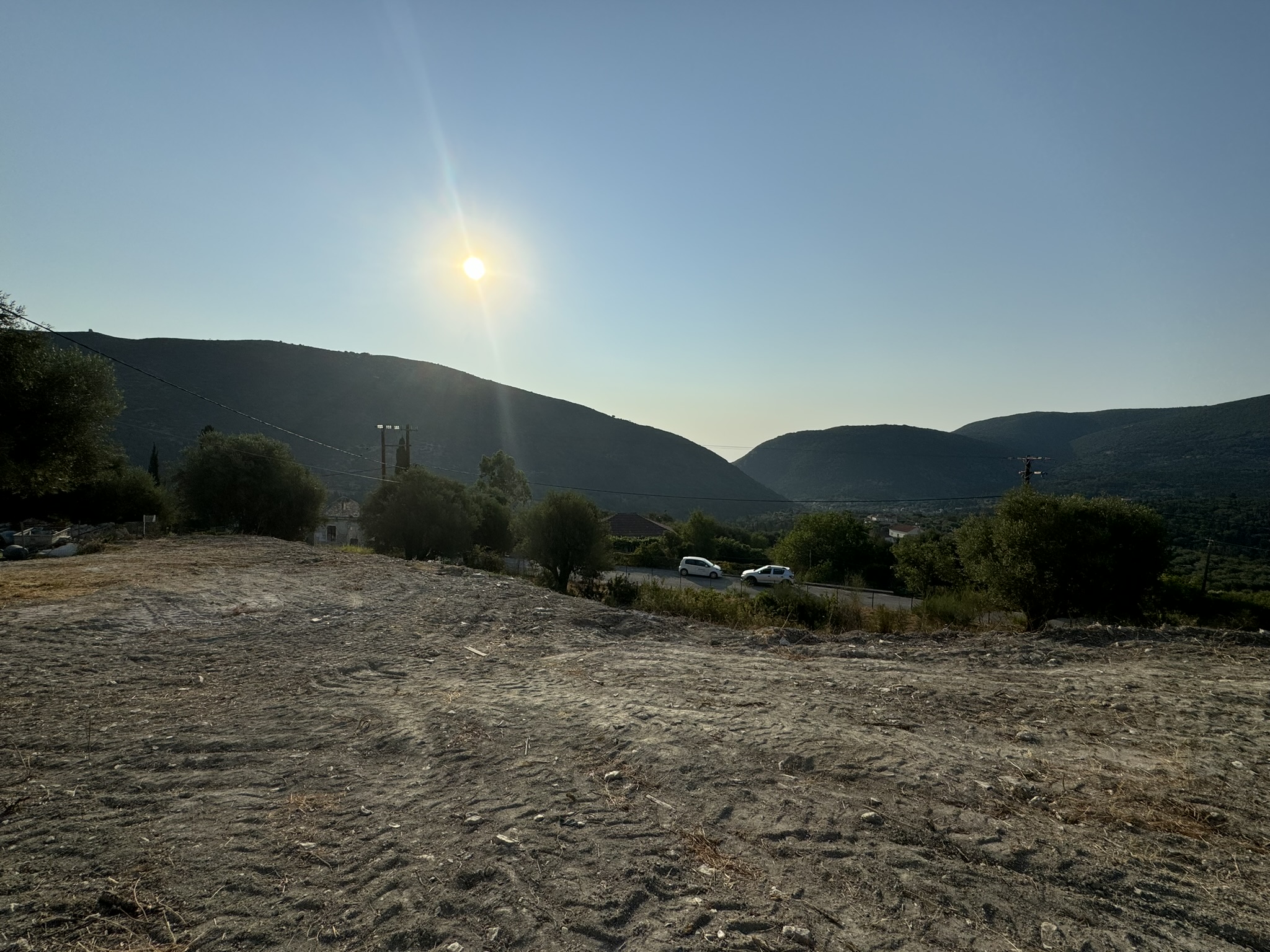 Landscape and terrain of land for sale in Ithaca Greece Platrithya