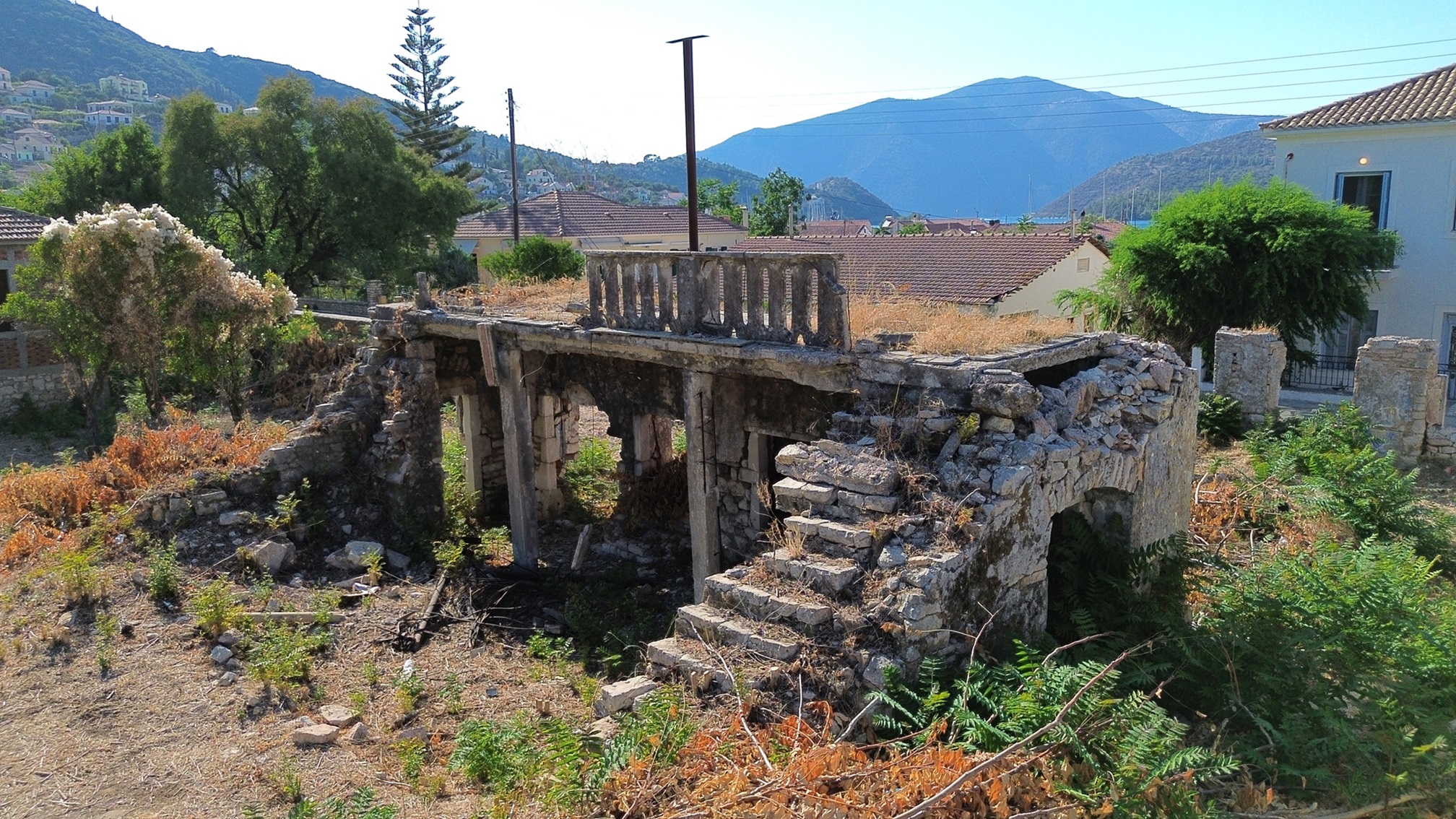 Ruin on land for sale in Ithaca Greece Vathi