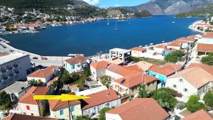 Aerial view and location of house for sale in Ithaca Greece Vathi